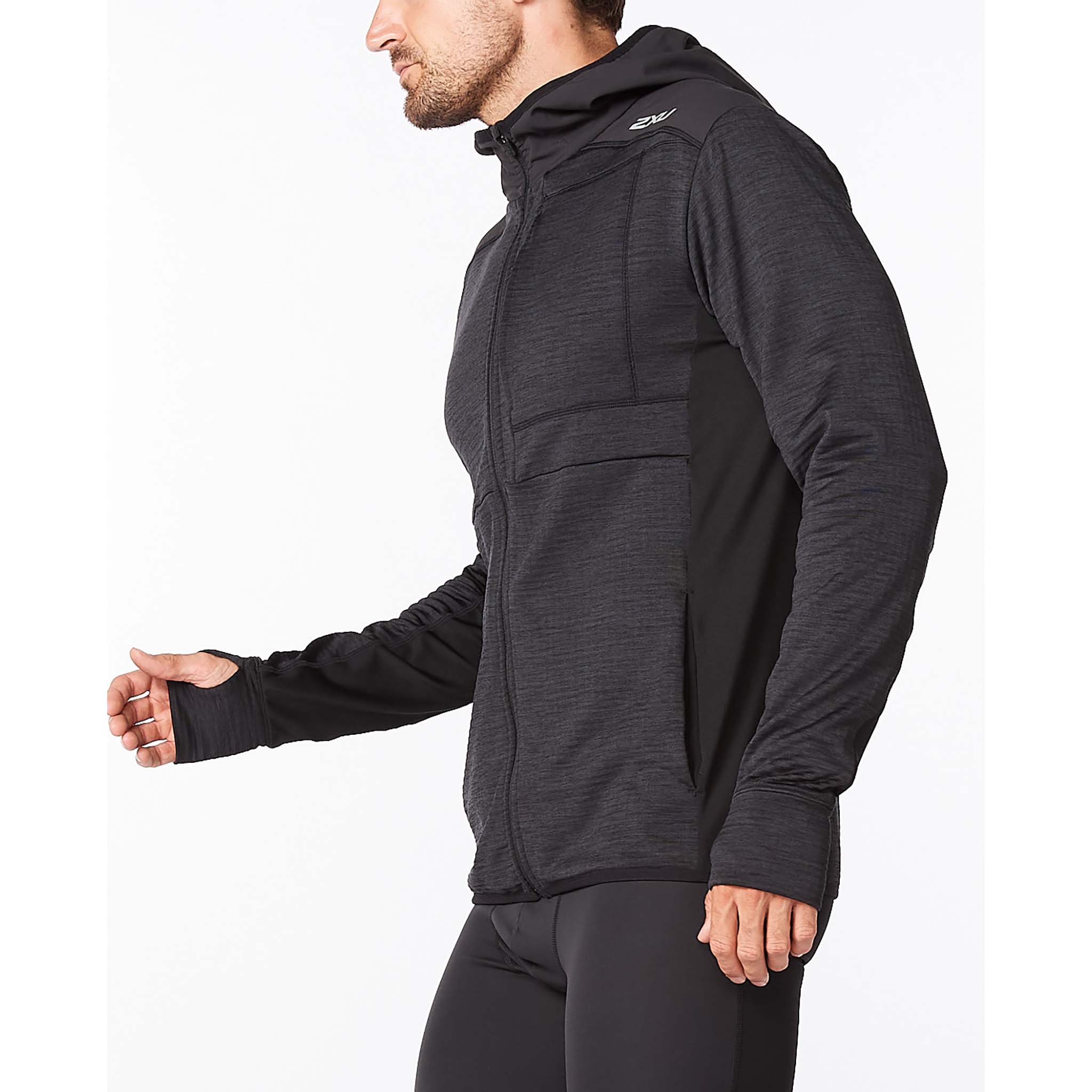 2XU Ignition chandail à capuchon avec fermeture à glissière pour homme - Image 2