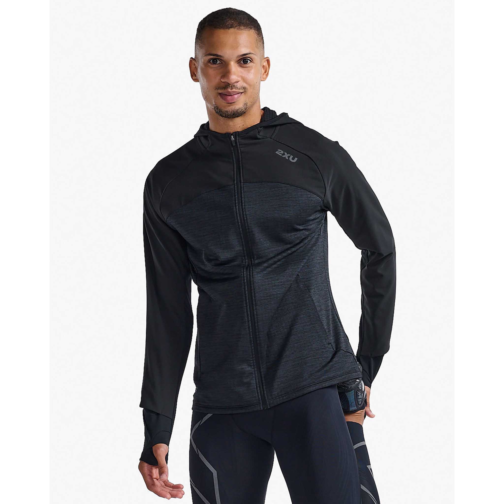 2XU Ignition Shield Hooded Mid Layer chandail à capuchon pour homme