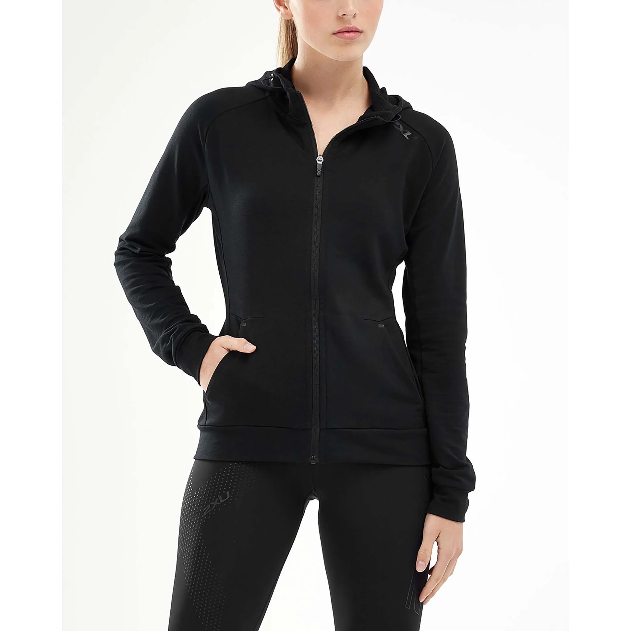 2XU Transit Zip Hoodie chandail kangourou avec fermeture eclair pour femme - Image 6