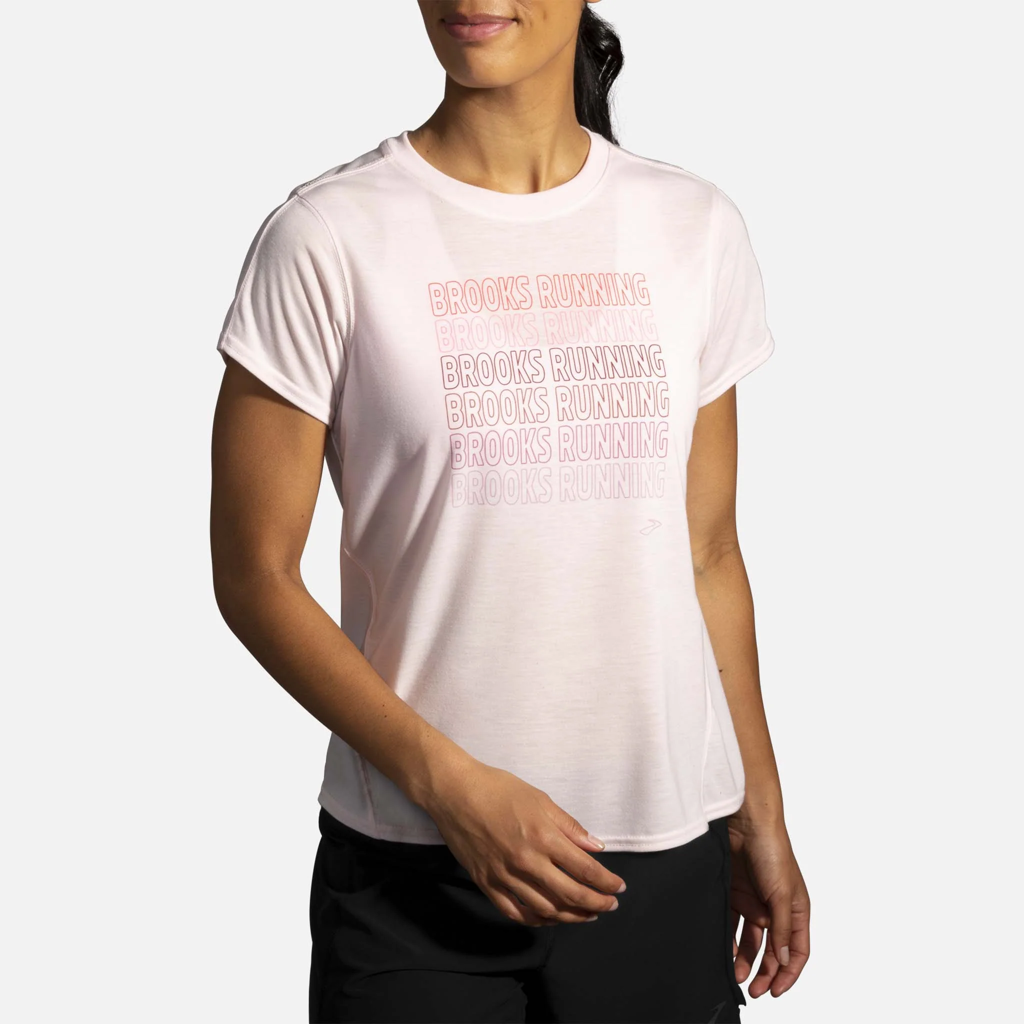 Brooks Distance Graphic T-shirt de course à manches courtes pour femme