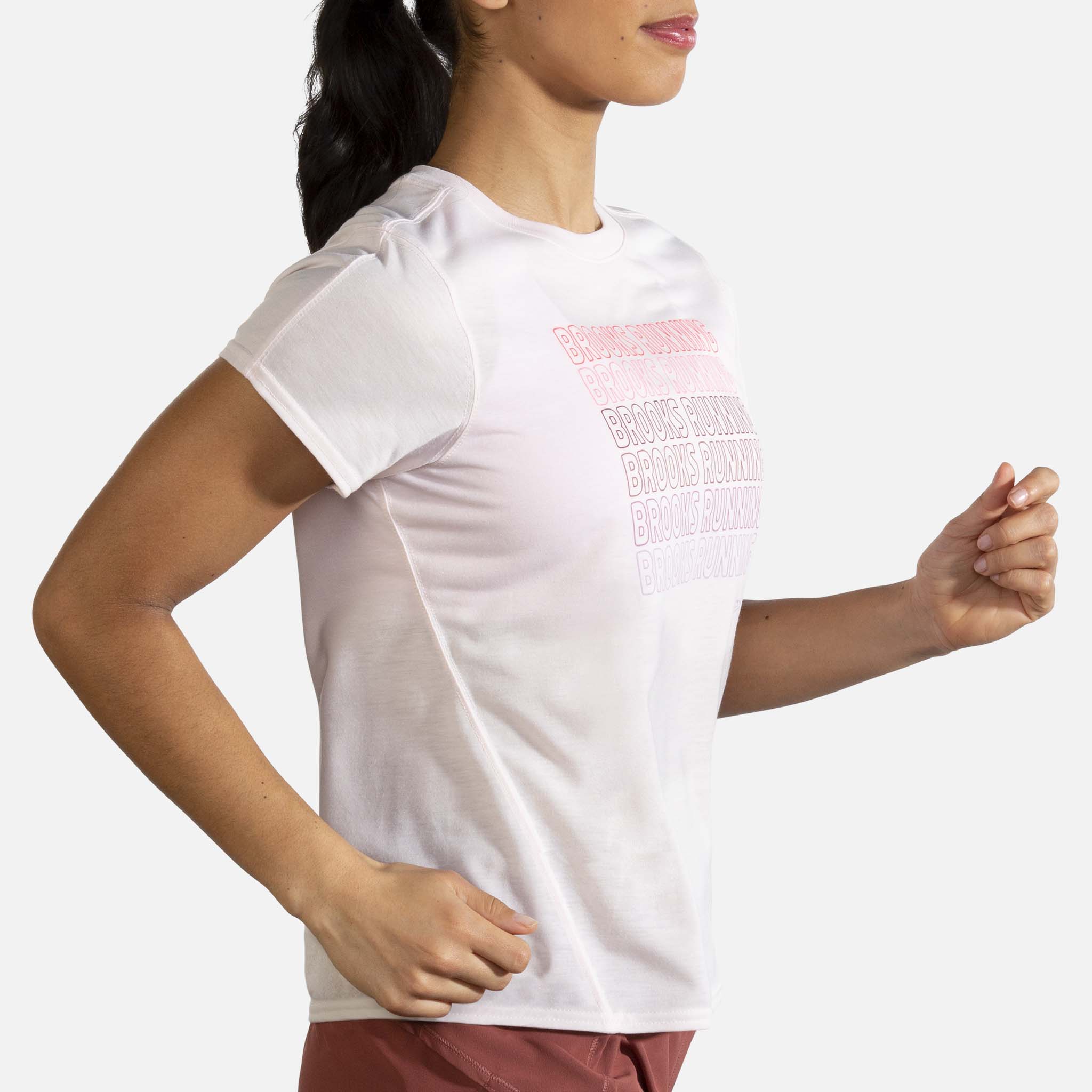 Brooks Distance Graphic T-shirt de course à manches courtes pour femme - Image 3