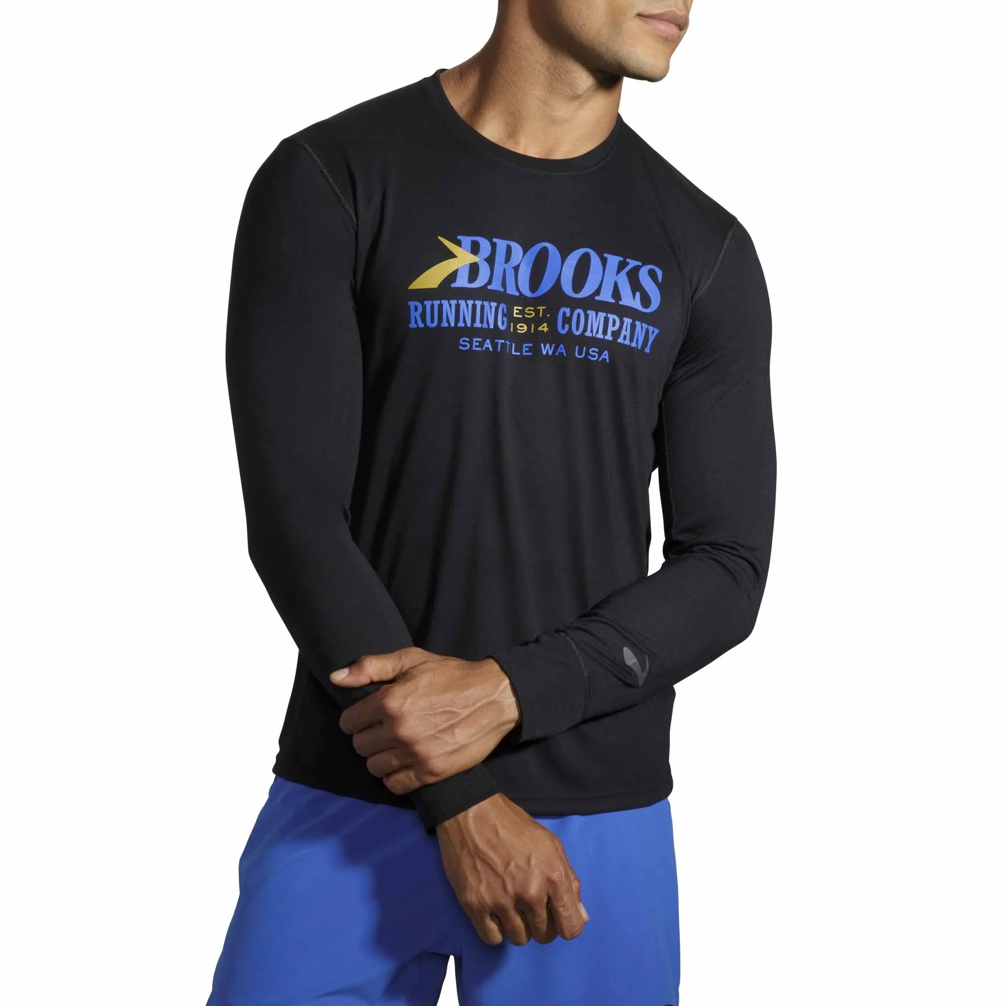 Brooks Distance Graphic t-shirt de course à manches longues pour homme