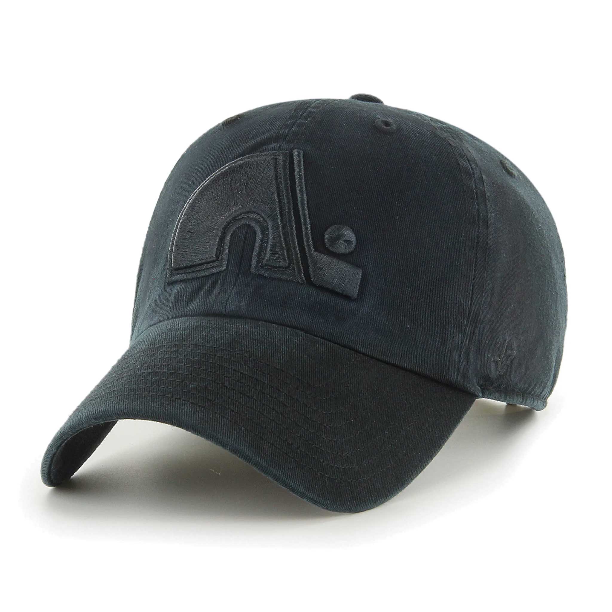 Casquette 47 Brand Black On Black Clean Up NHL Quebec Nordiques