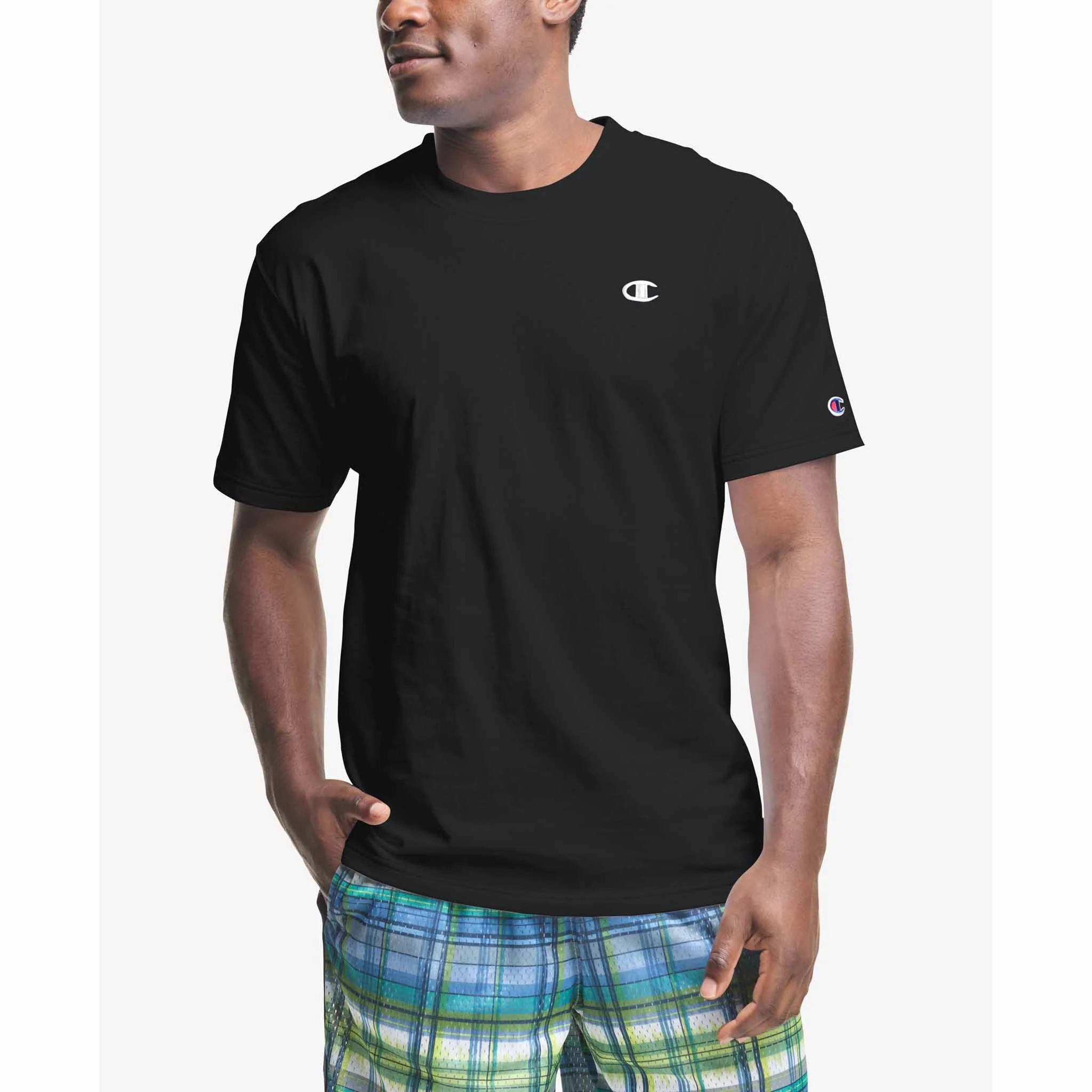 Champion Classic Contrast Stitch Tee T-shirt avec logo C pour homme - Image 3