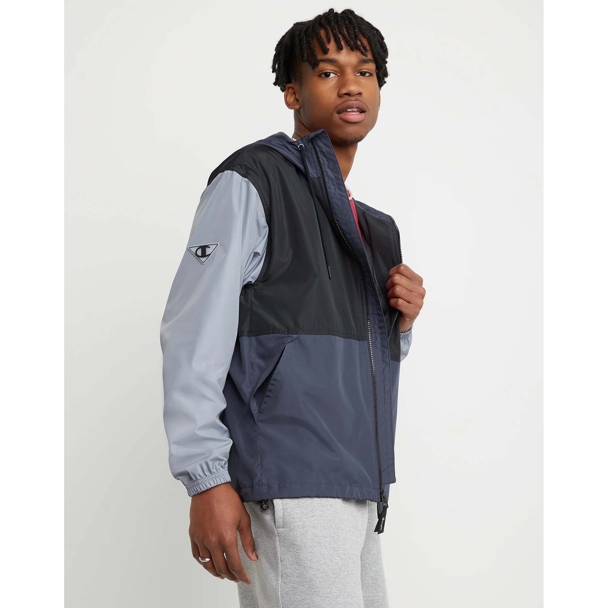 Champion Lightweight Colorblock Jacket léger à capuche pour homme - Image 3