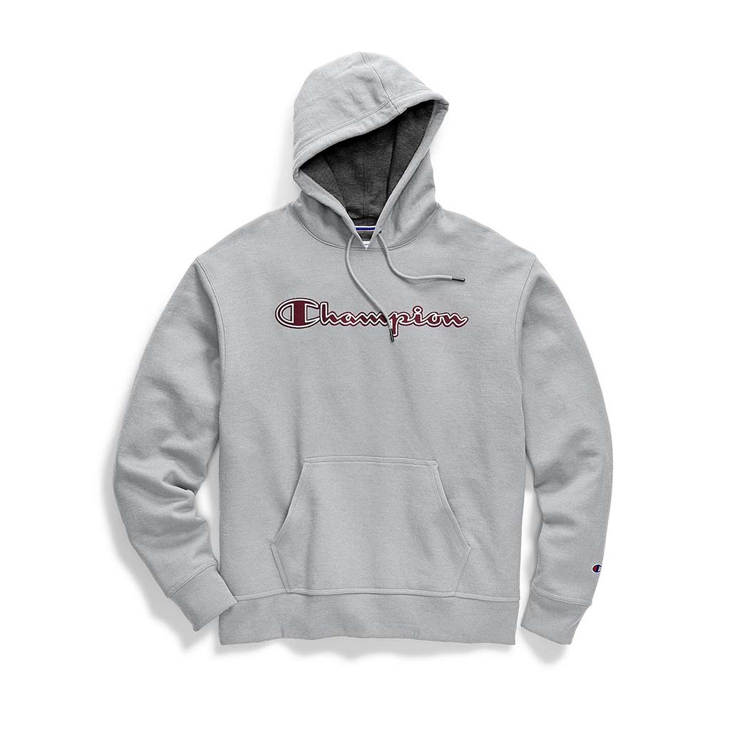 Champion Powerblend Applique Hoodie sweatshirt à capuche avec logo pour homme