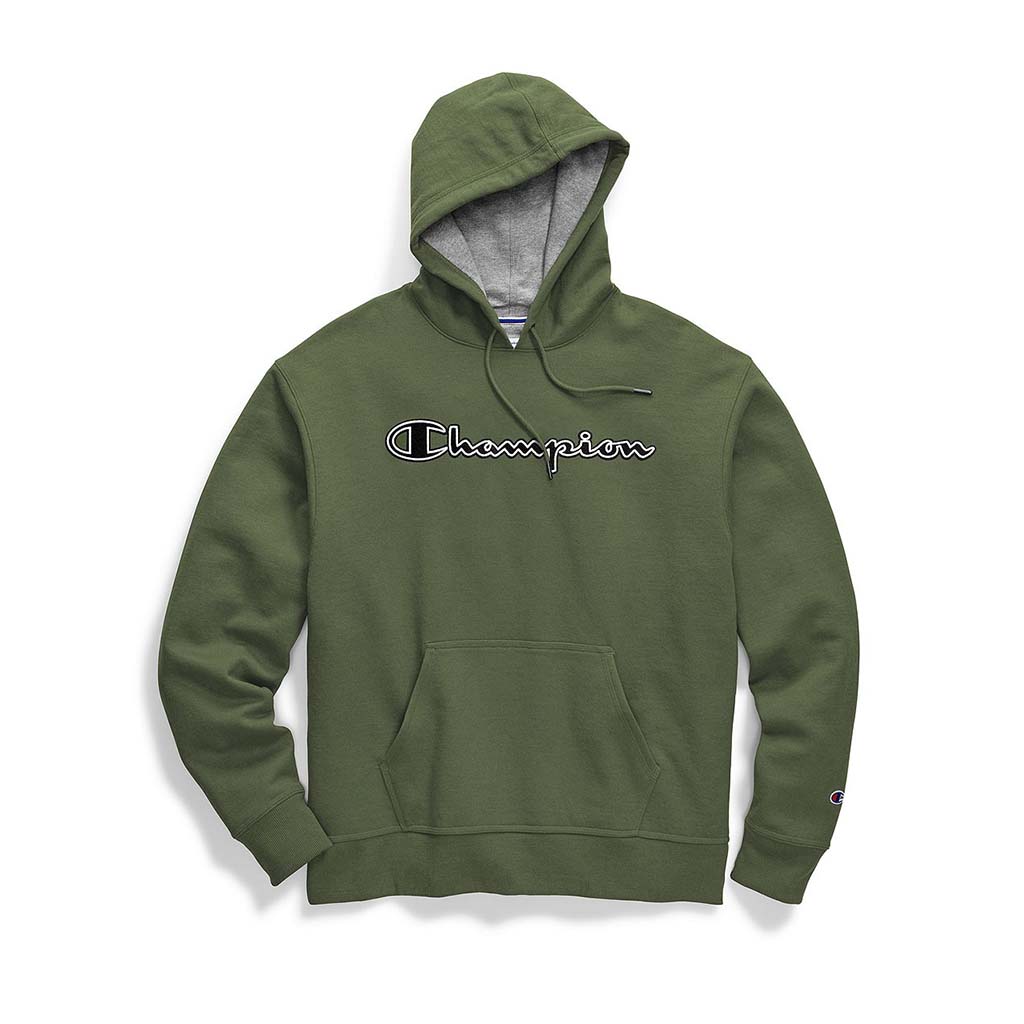 Champion Powerblend Applique Hoodie sweatshirt à capuche avec logo pour homme - Image 3