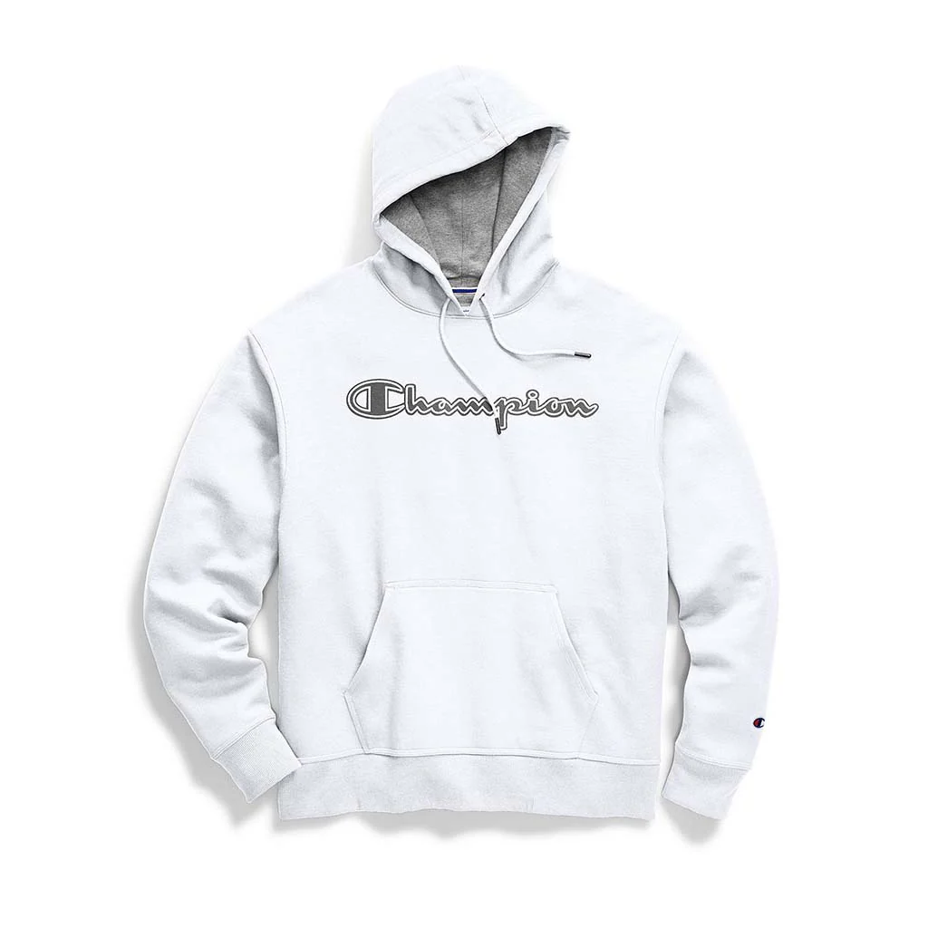 Champion Powerblend Applique Hoodie sweatshirt à capuche avec logo pour homme - Image 4