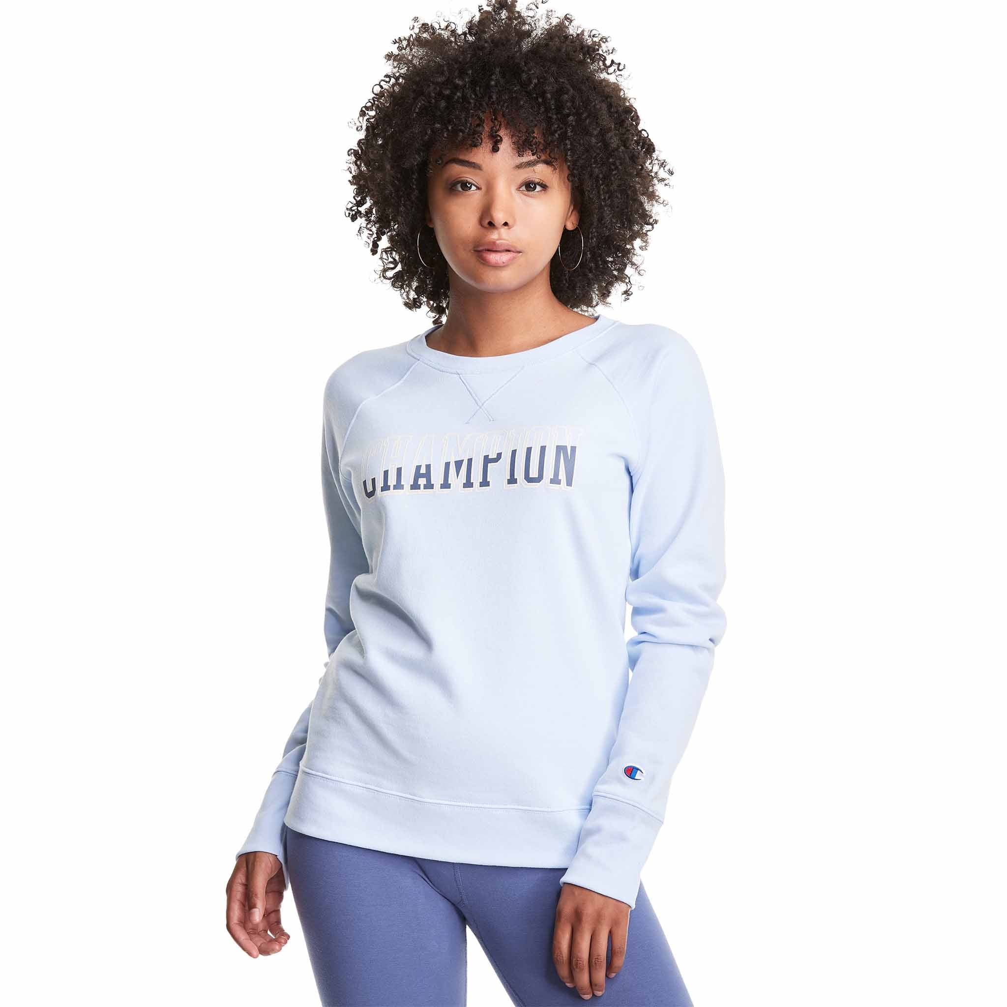 Champion Powerblend Classic Crew Block Logo chandail molletonné pour femme