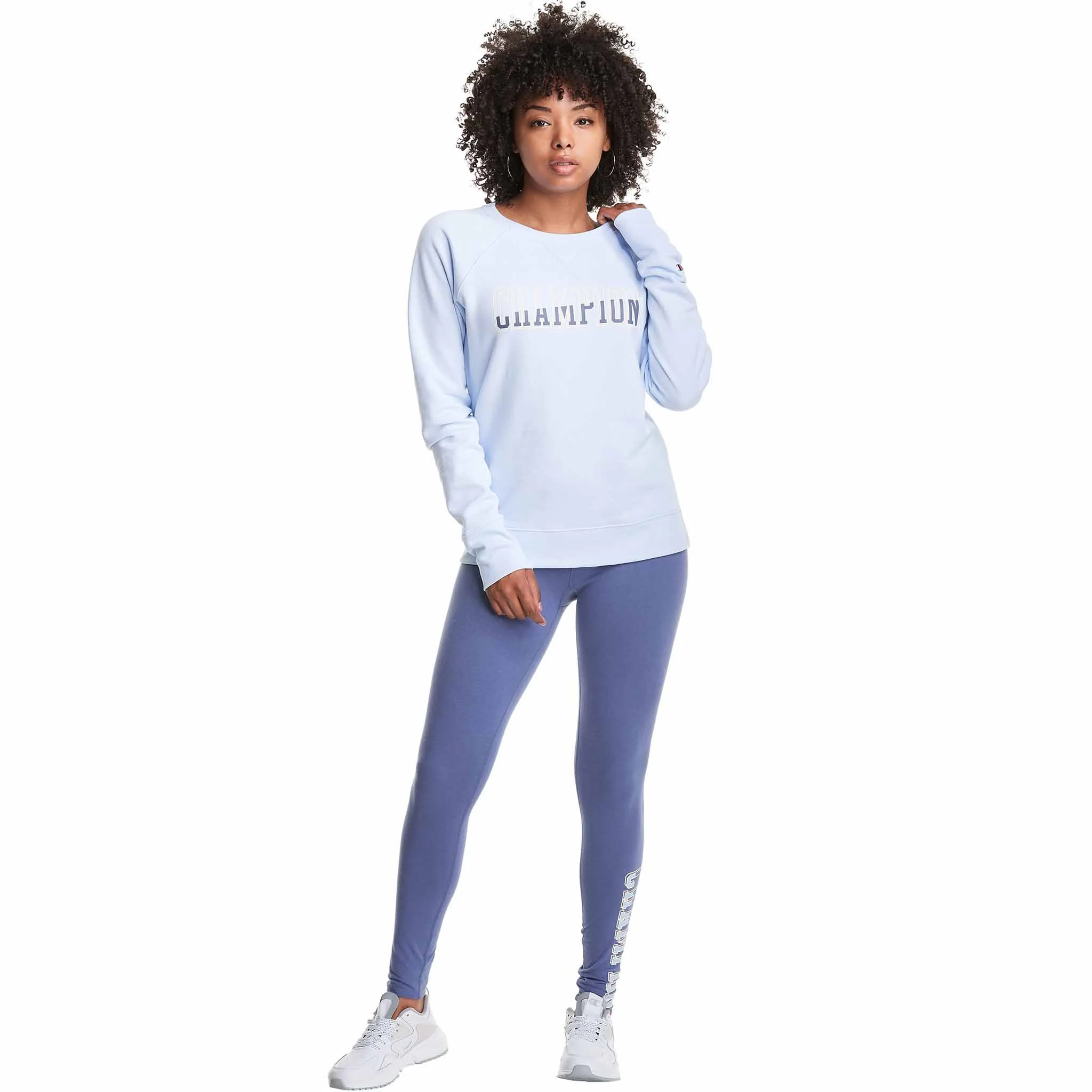 Champion Powerblend Classic Crew Block Logo chandail molletonné pour femme - Image 4