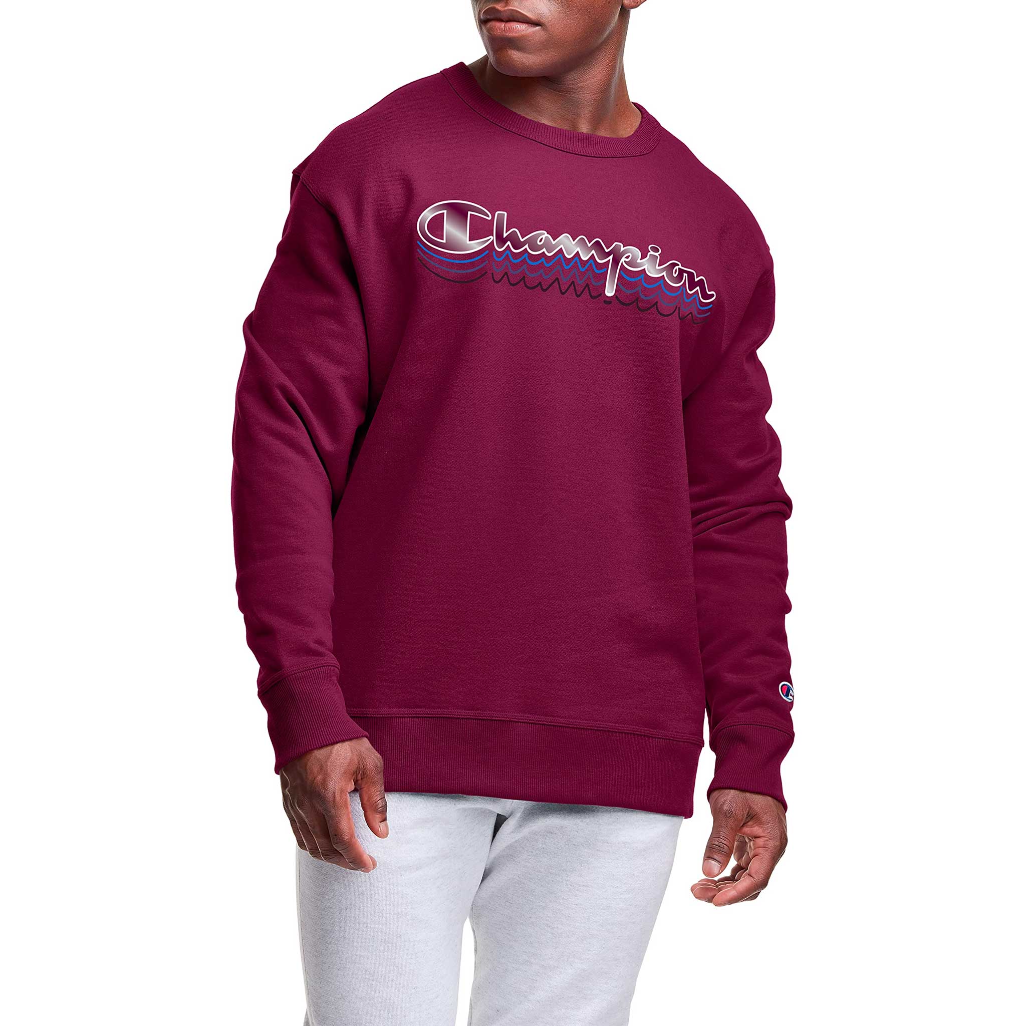 Champion Powerblend Classic Crew Script Logo chandail molletonné homme