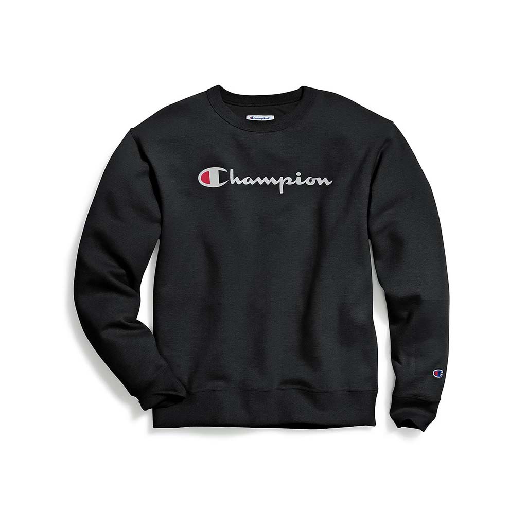 Champion Powerblend Graphic Crew sweatshirt Script Logo pour homme