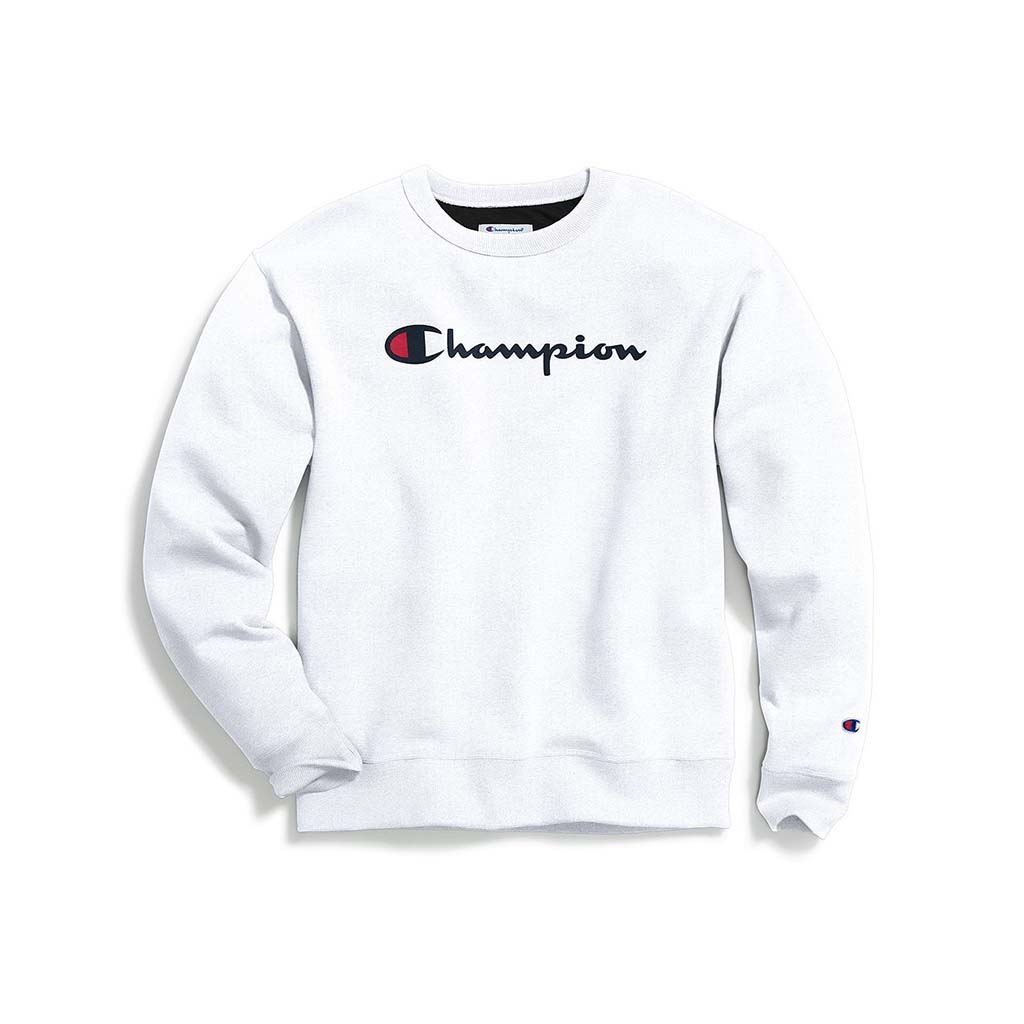 Champion Powerblend Graphic Crew sweatshirt Script Logo pour homme - Image 4