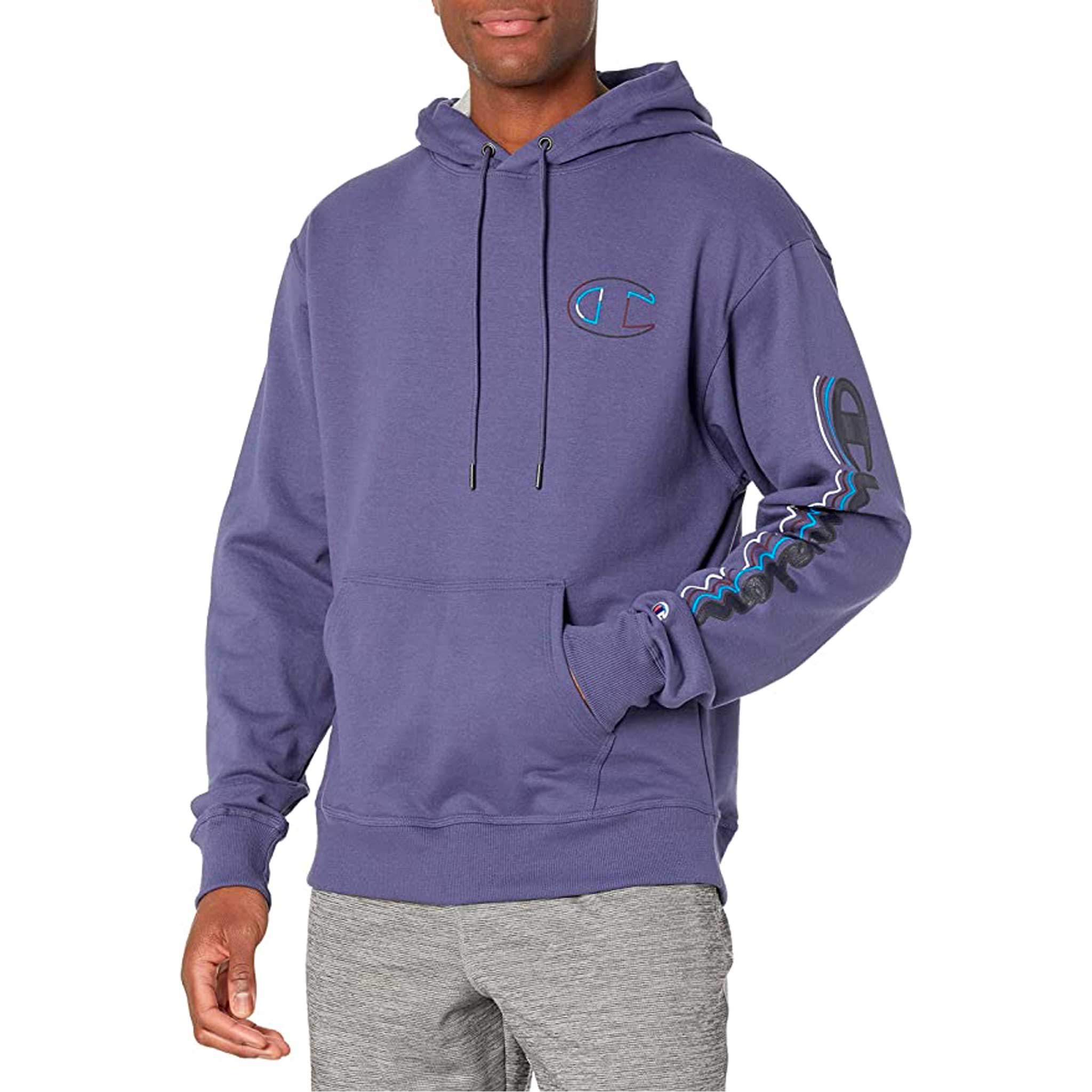 Champion Powerblend Graphic Hoodie chandail à capuche et logo homme