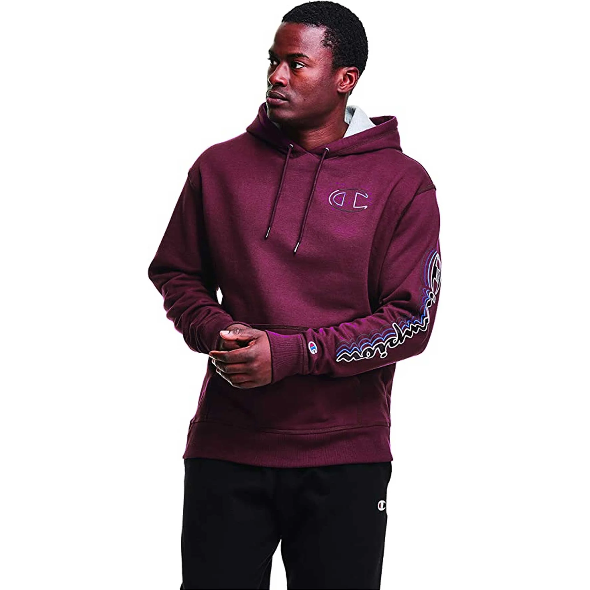 Champion Powerblend Graphic Hoodie chandail à capuche et logo homme - Image 3