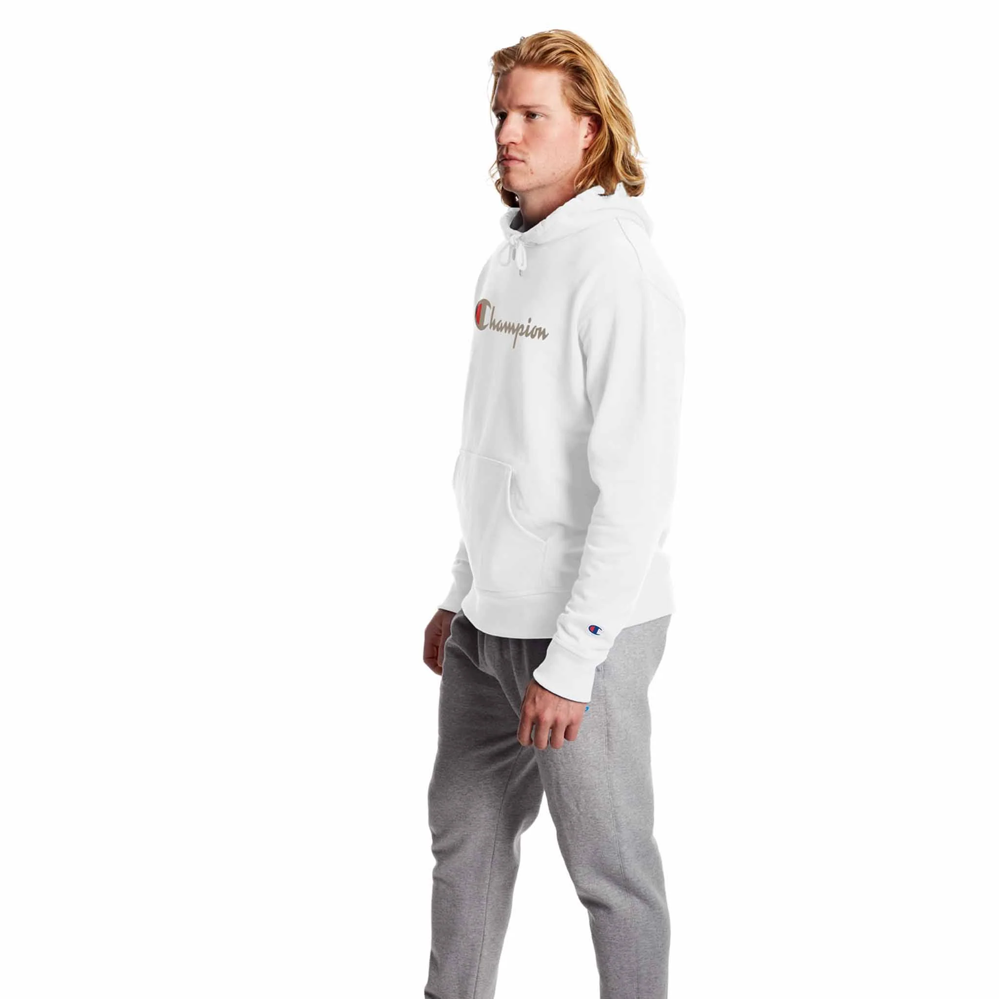 Champion Powerblend Graphic Hoodie sweatshirt a capuchon avec logo pour homme - Image 3