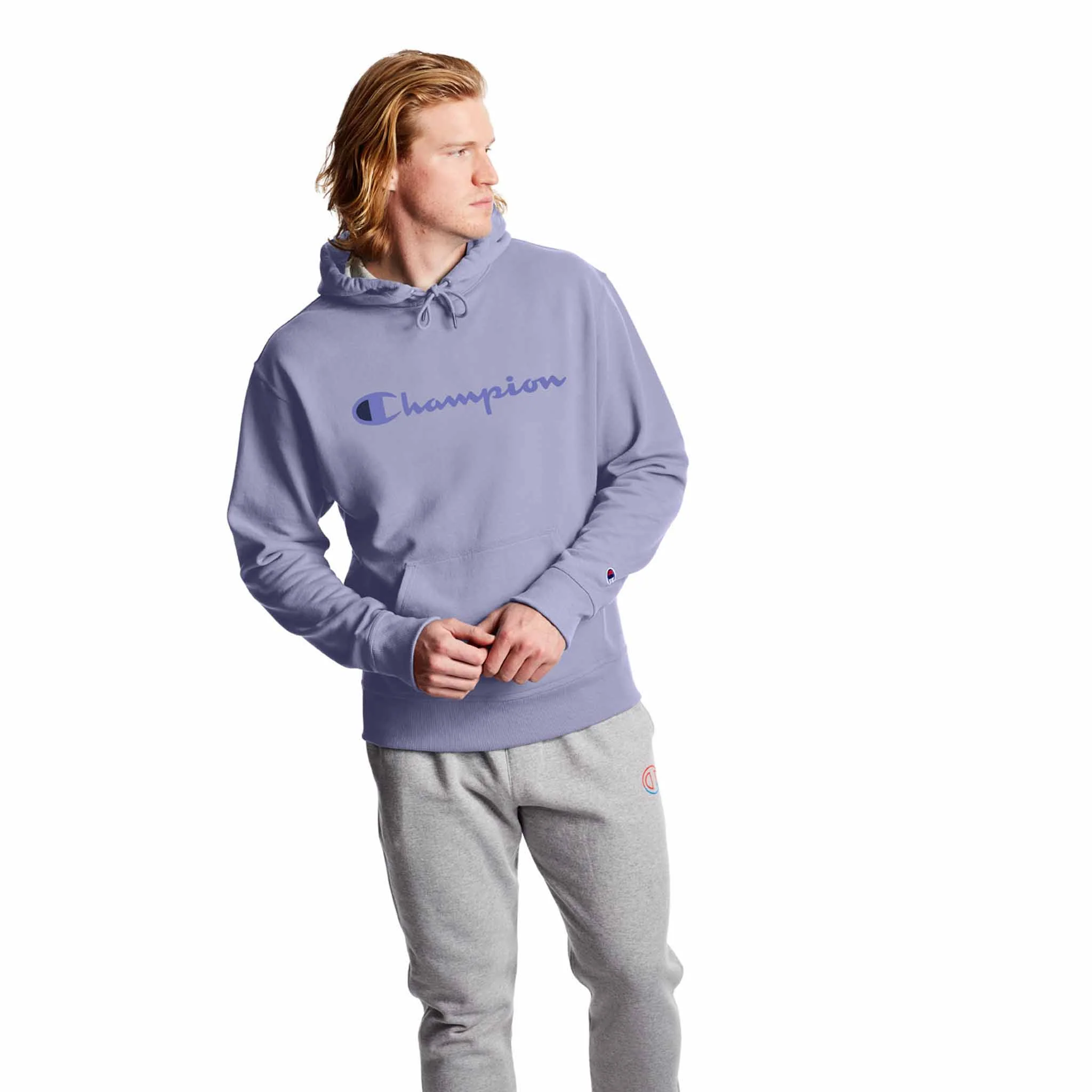 Champion Powerblend Graphic Hoodie sweatshirt a capuchon avec logo pour homme - Image 4