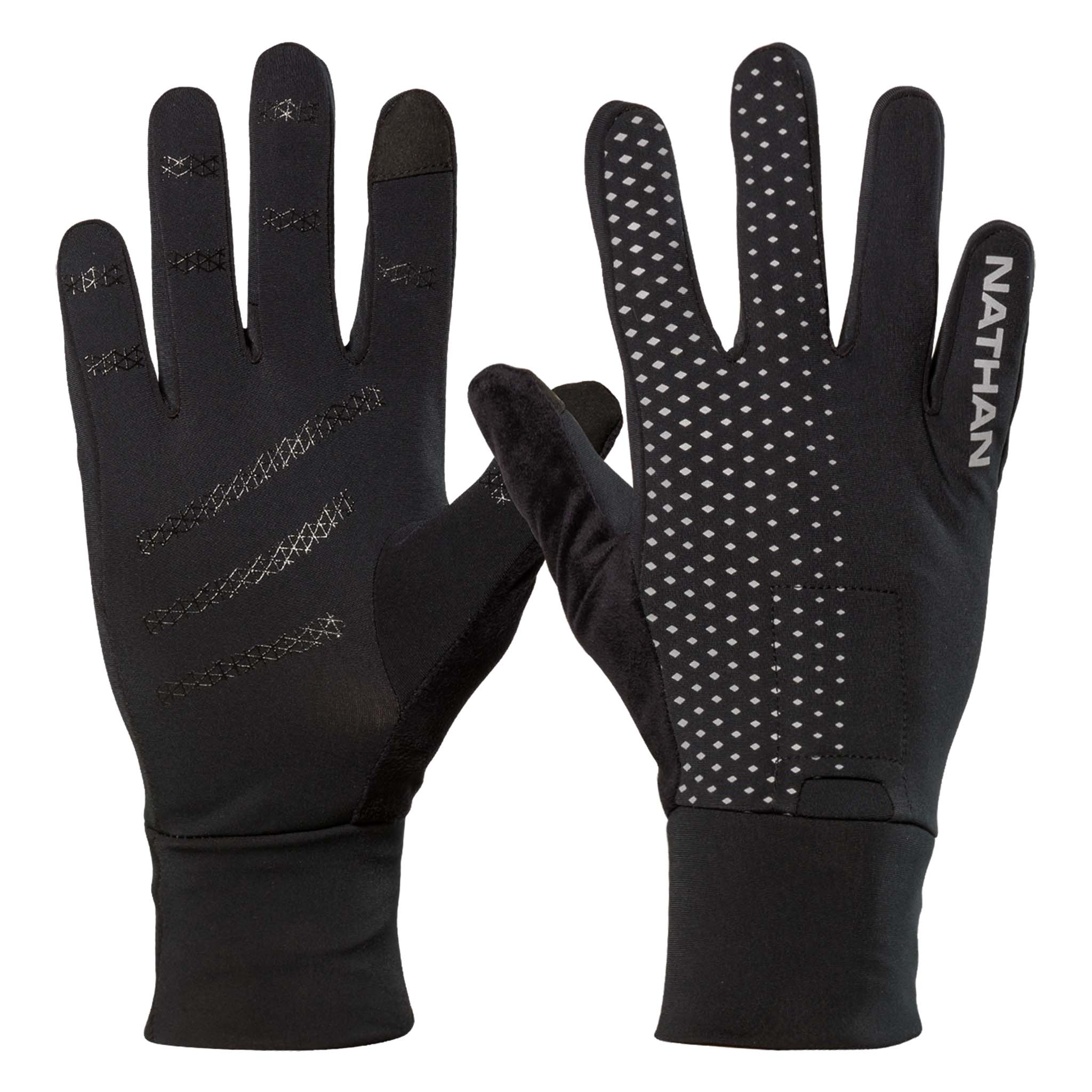 Gants de course à pied unisexe Nathan HyperNight Reflective