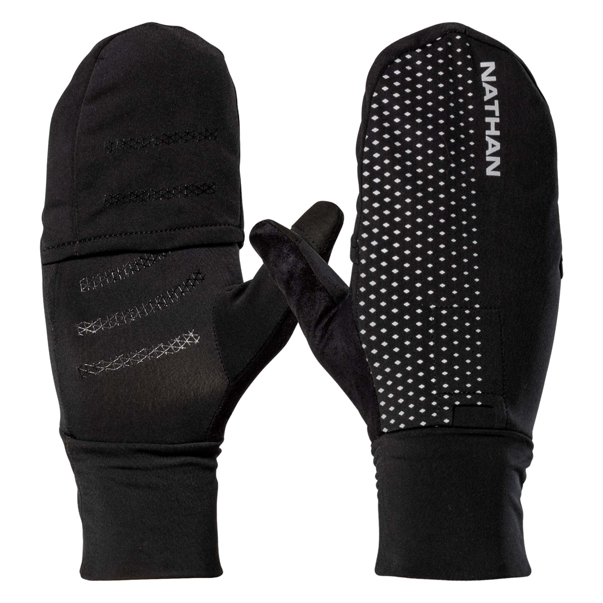 Gants-Mitaines de course à pied unisexes Nathan HyperNight Reflective