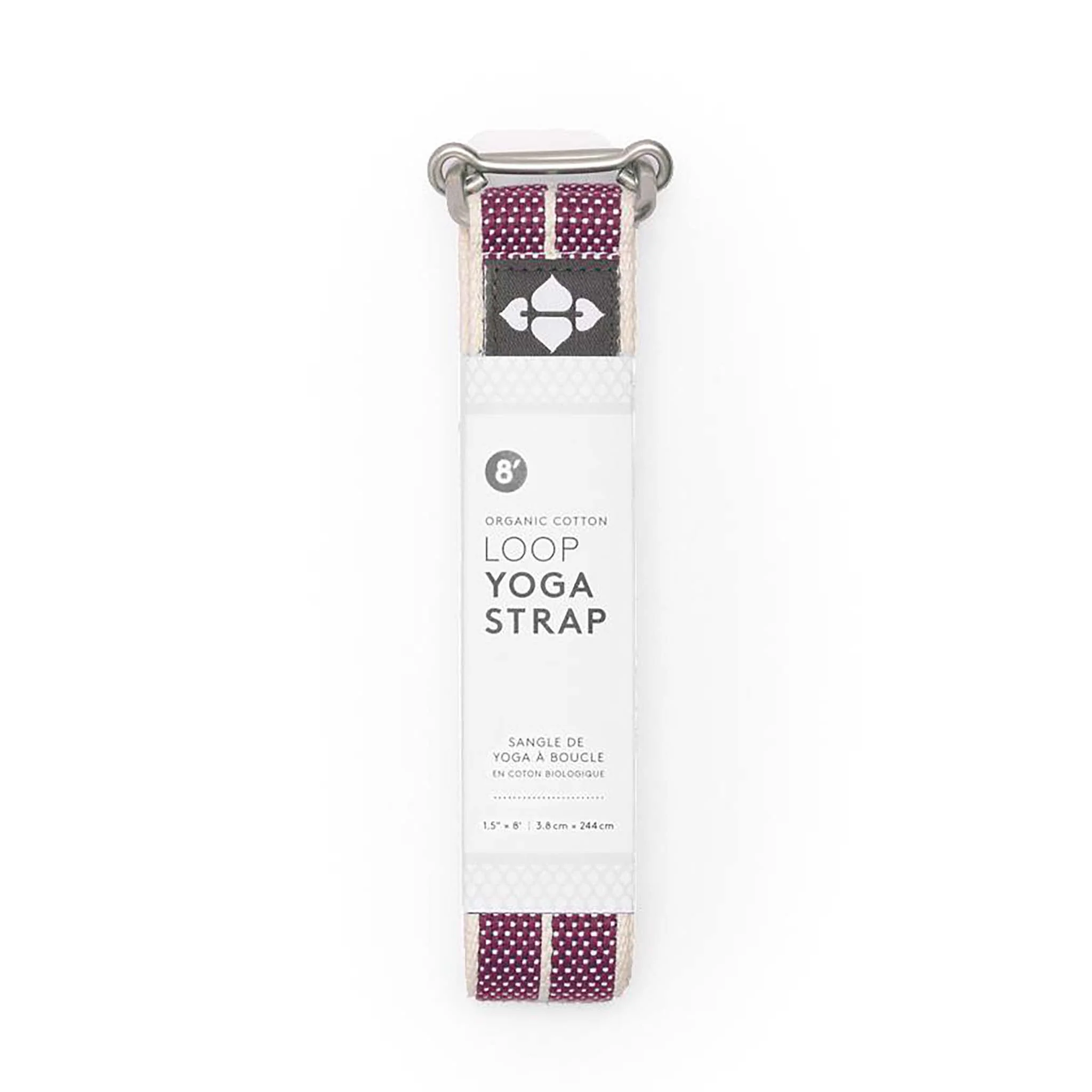 Halfmoon sangle de yoga en coton biologique 8 pieds - 2.44 metres - Image 6