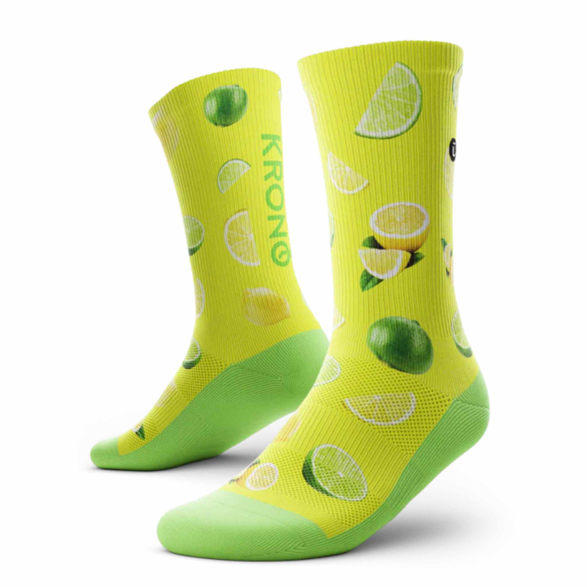 Krono chaussettes Outway unisexes de course Citron-Lime