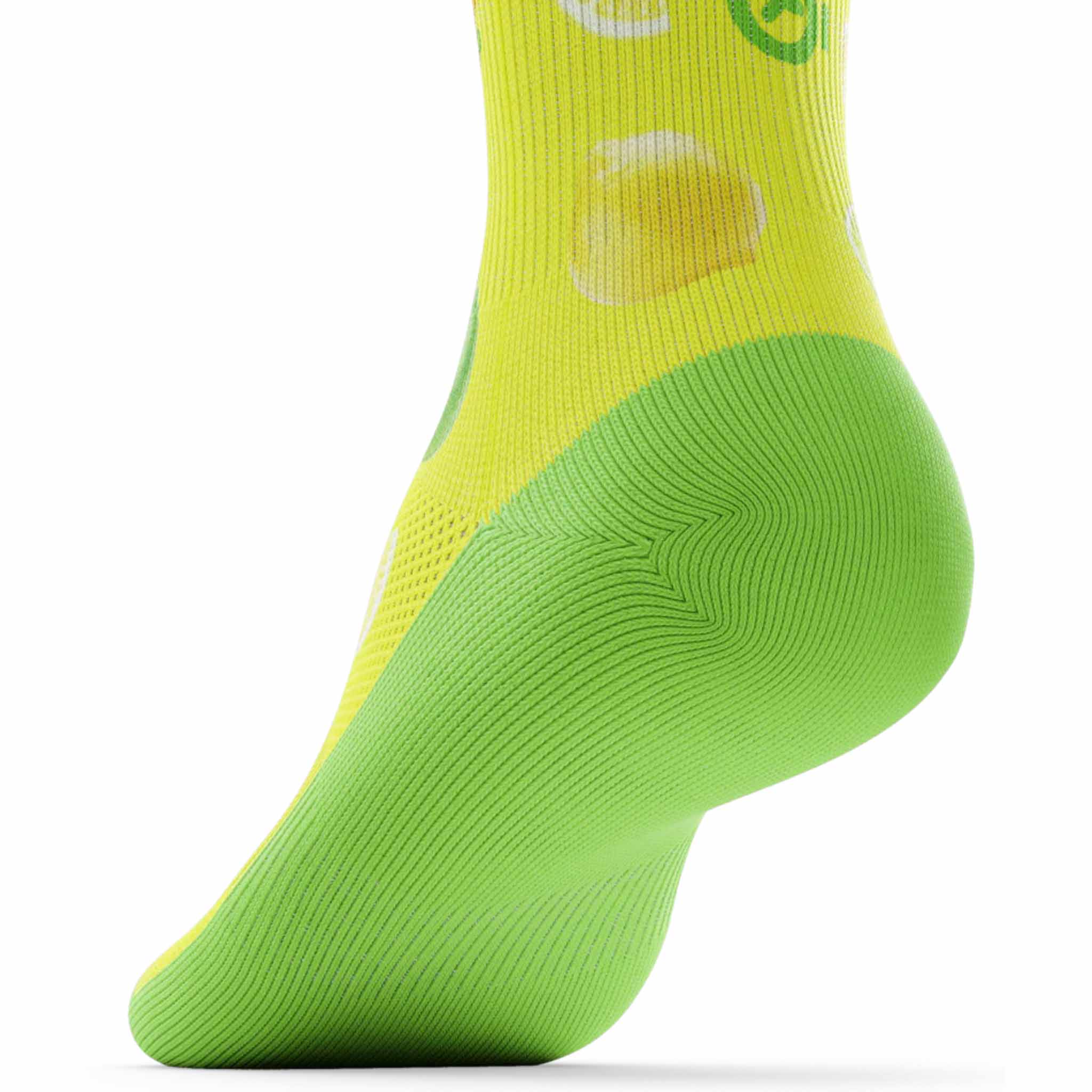 Krono chaussettes Outway unisexes de course Citron-Lime - Image 2
