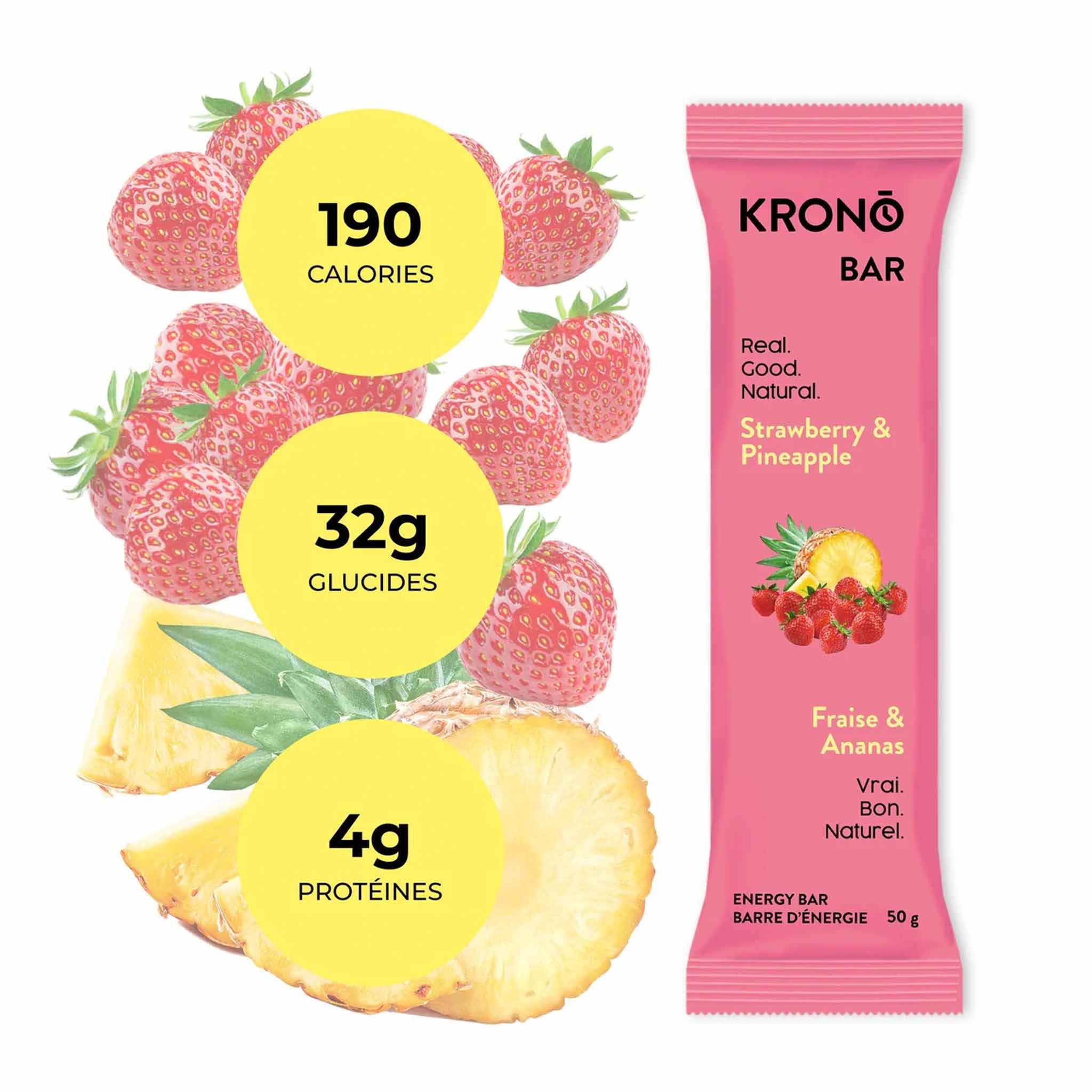 Krono Nutrition Barres énergétique fraises & ananas - Image 2