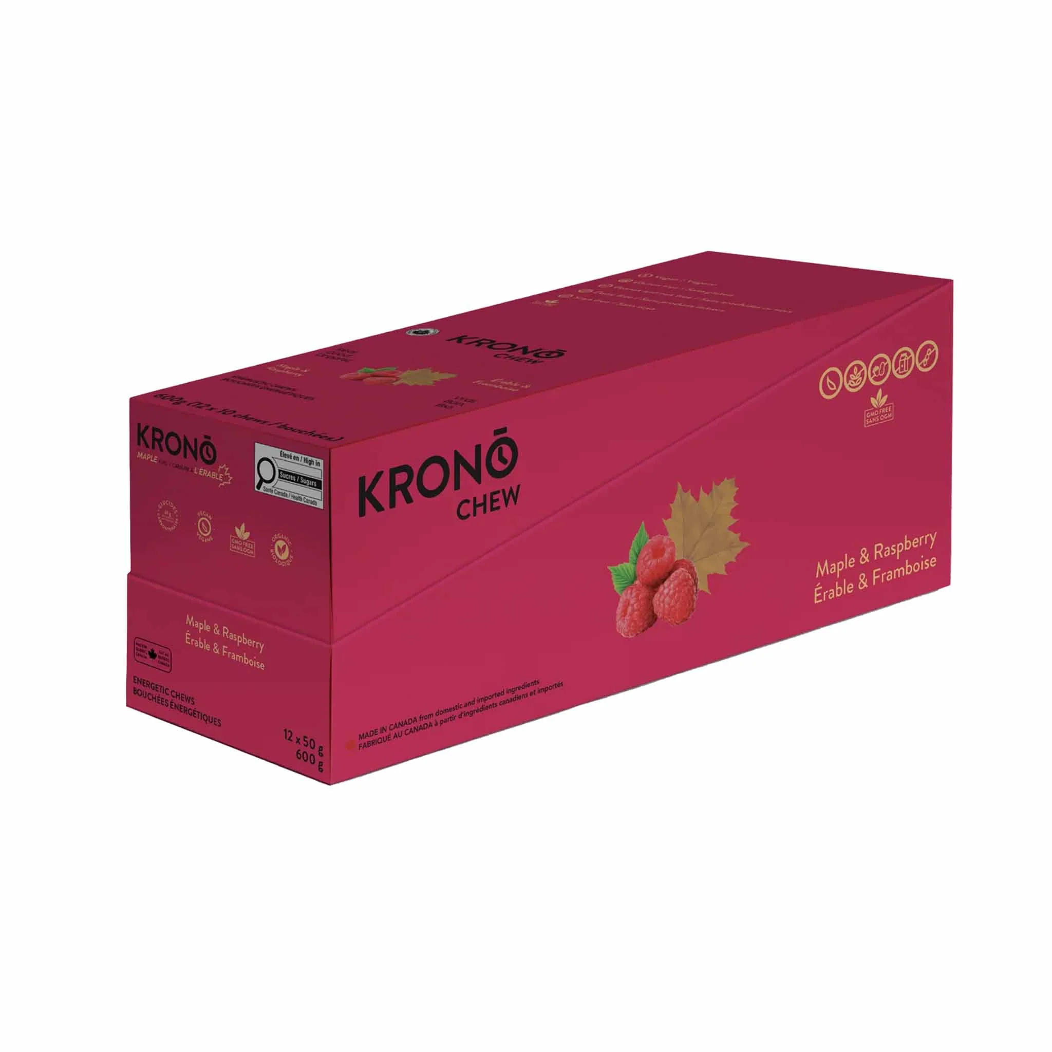 Krono Nutrition Chews érable et framboise - Boîte de 12 - Image 3