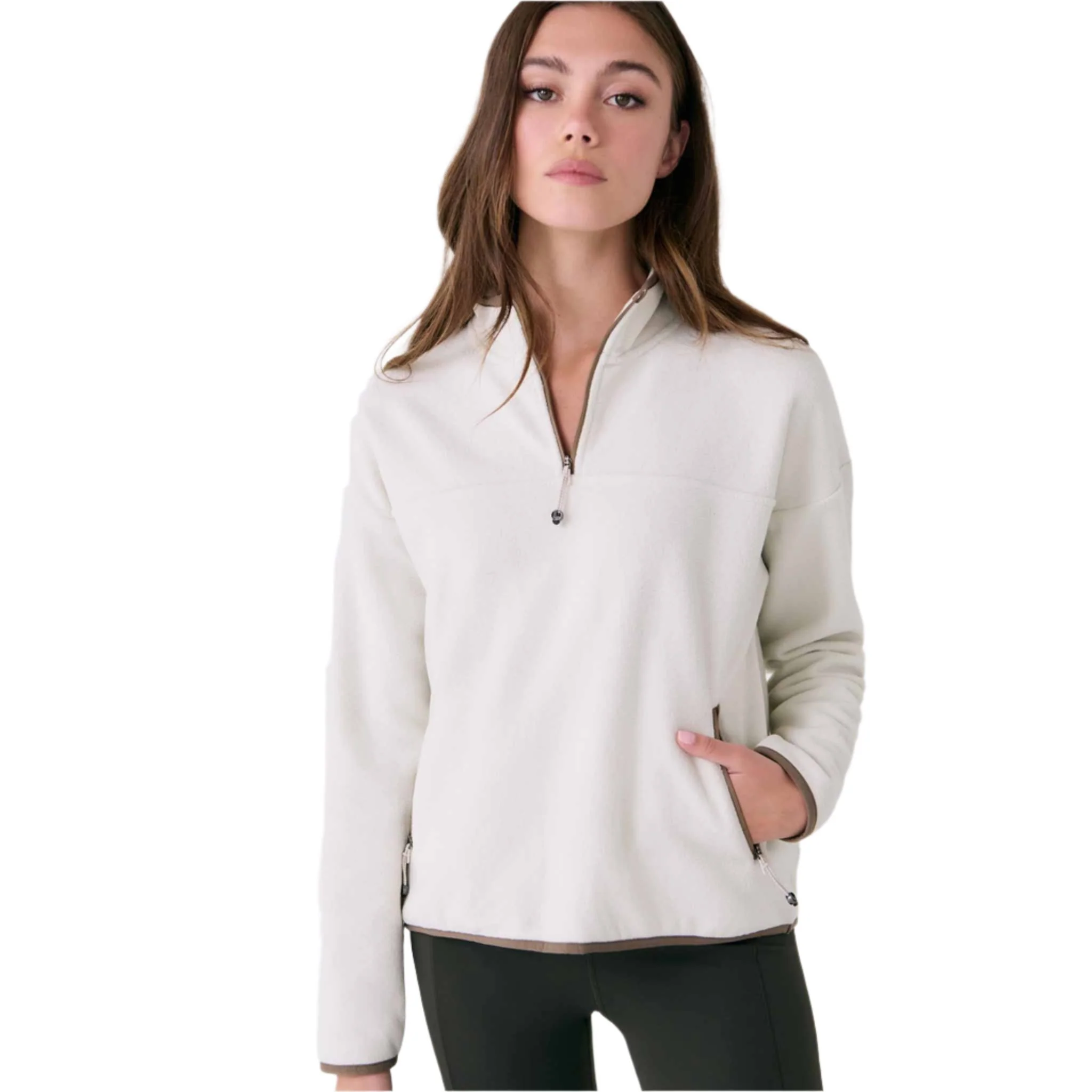 Lolë Camp Half Zip haut en laine polaire pour femme