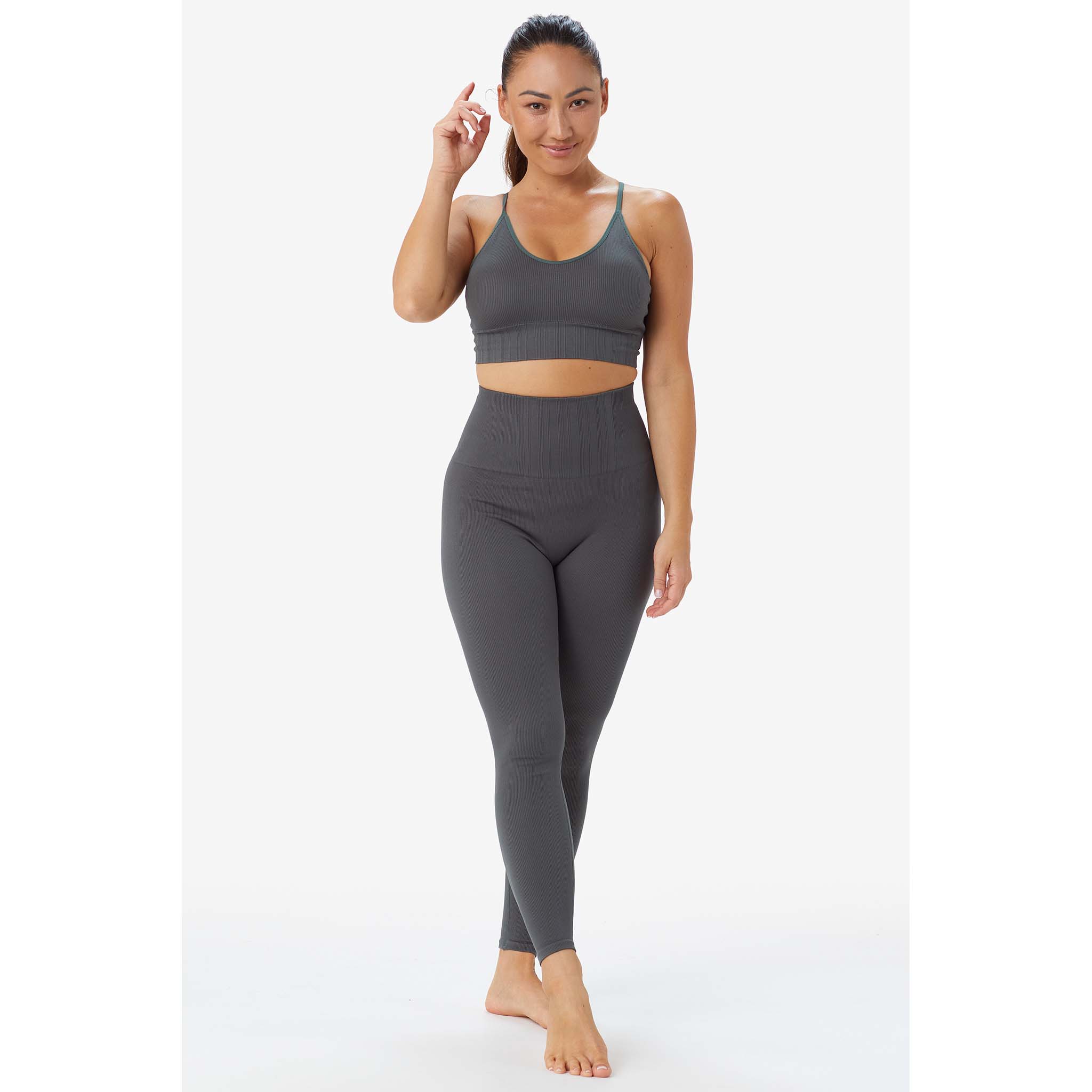 Lole leggings taille haute Sweat Tech Rib pour femme - Image 2