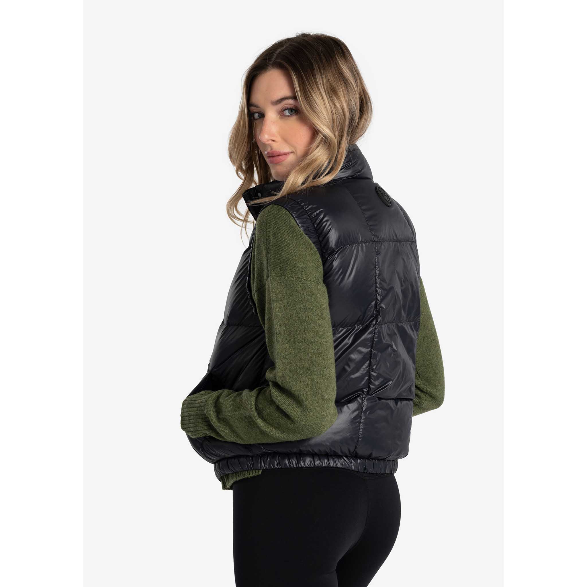 Lolë veste sans manches en duvet Rose pour femme - Noir - Image 2
