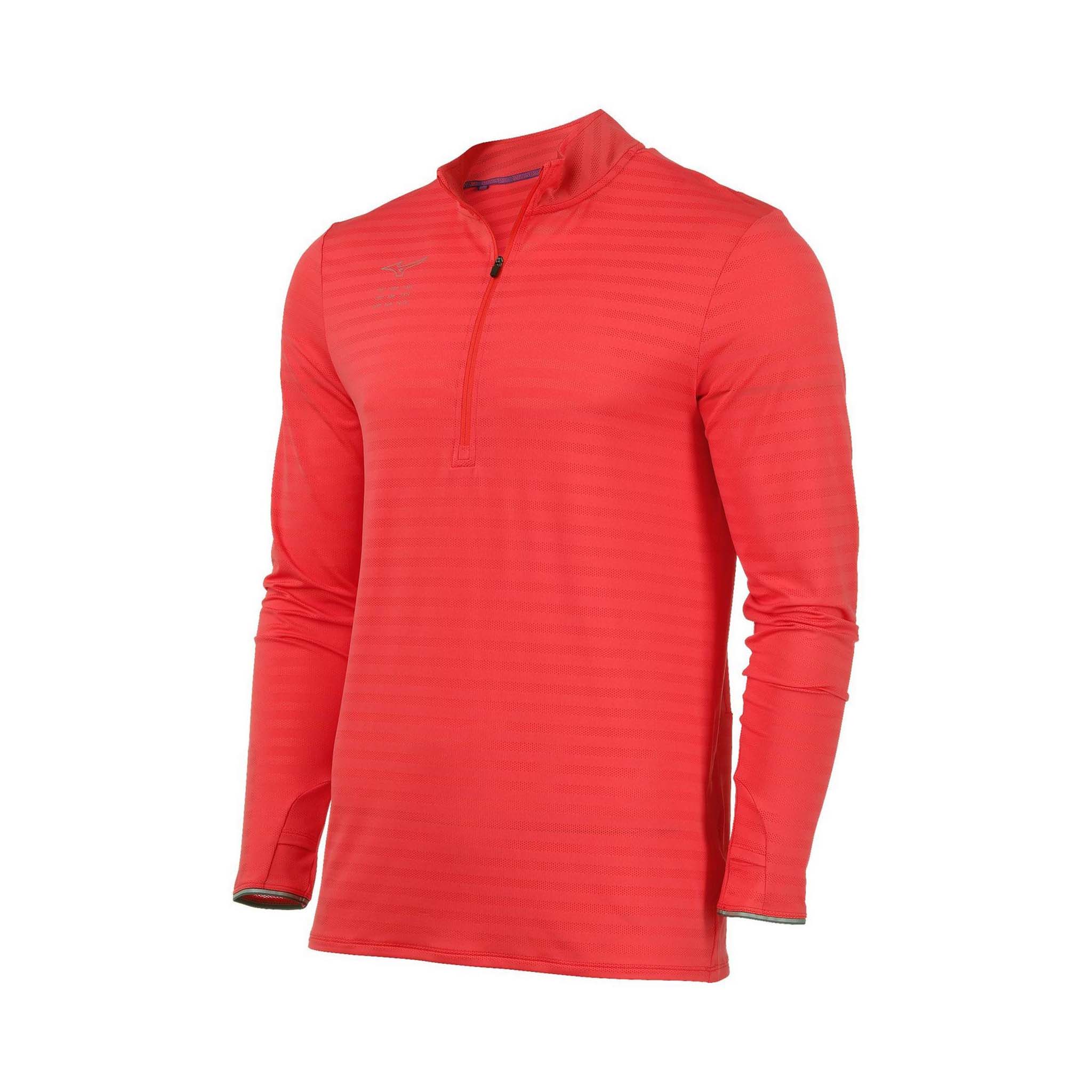 Mizuno Alpha Eco demi-zip manches longues de course à pied homme