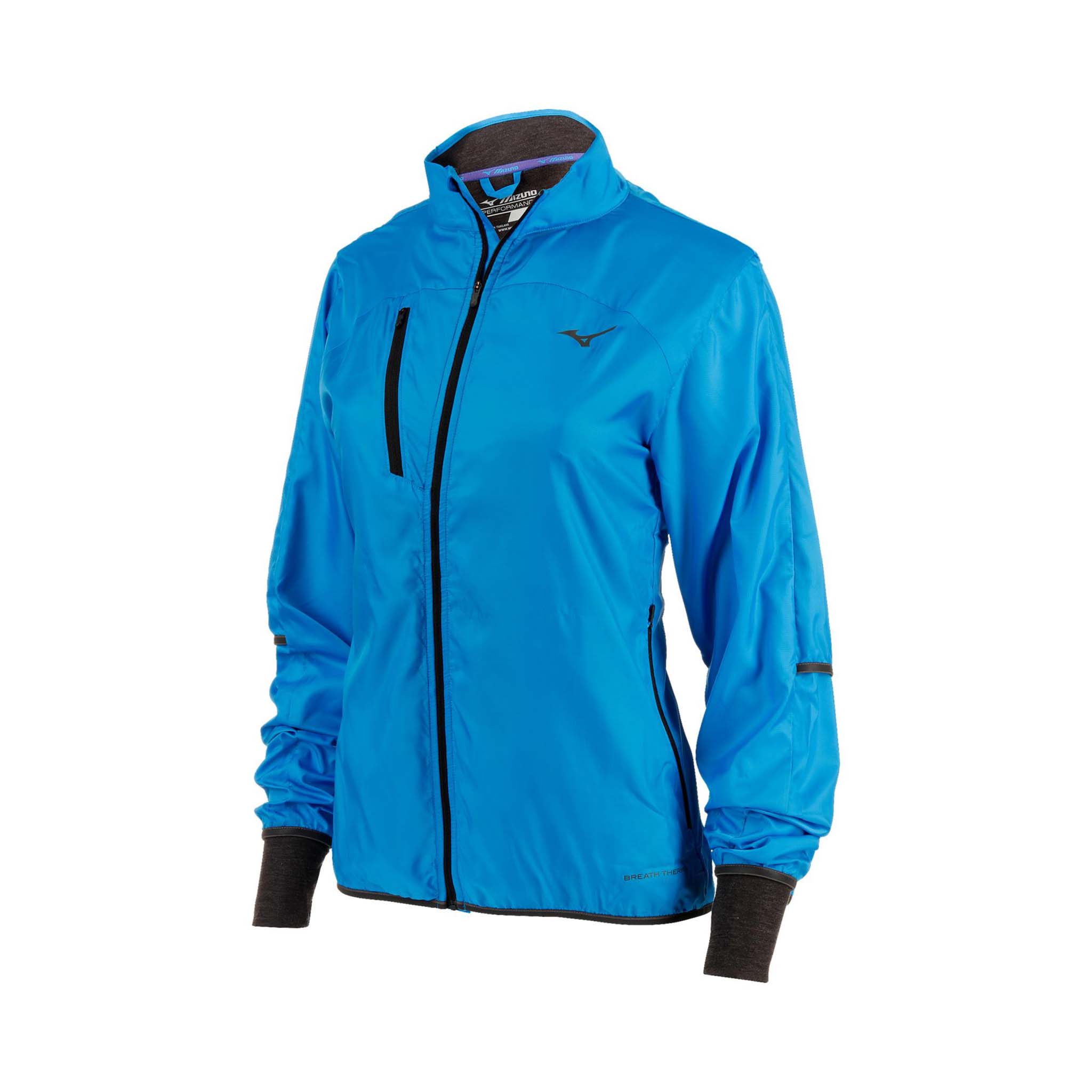 Mizuno manteau de course à pied à glissière Breath Thermo pour femme