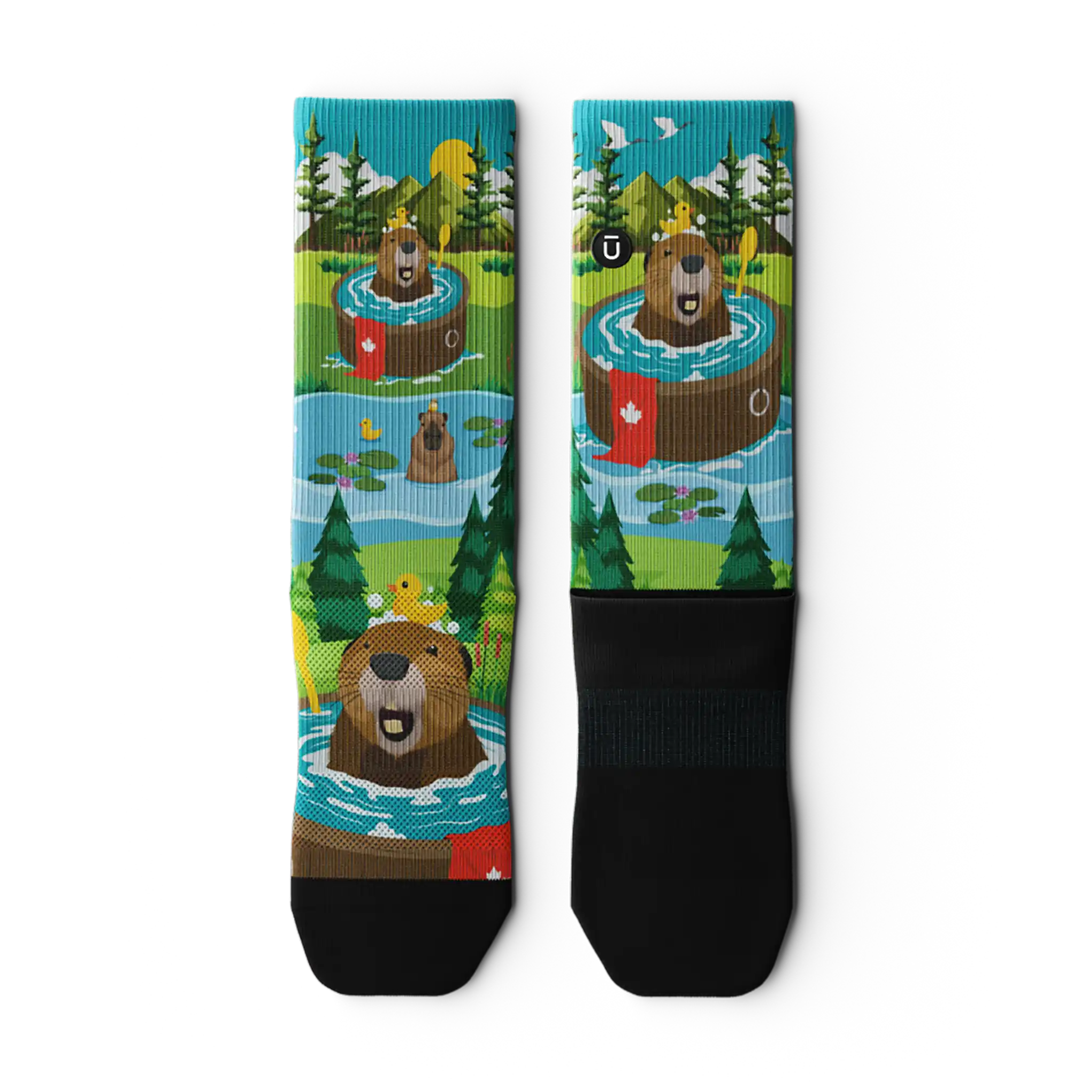 Outway Bubbly Beaver Crew Chaussette de course à pied unisexe - Image 2