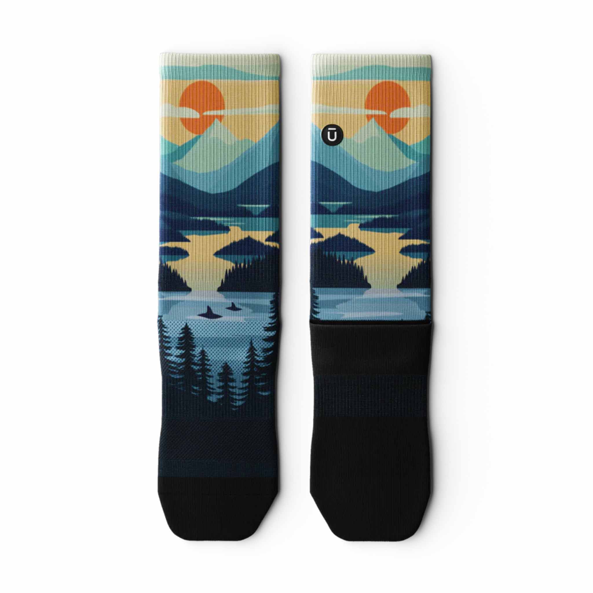 Outway Coastal Fade Crew Chaussette de course à pied unisexe - Image 2