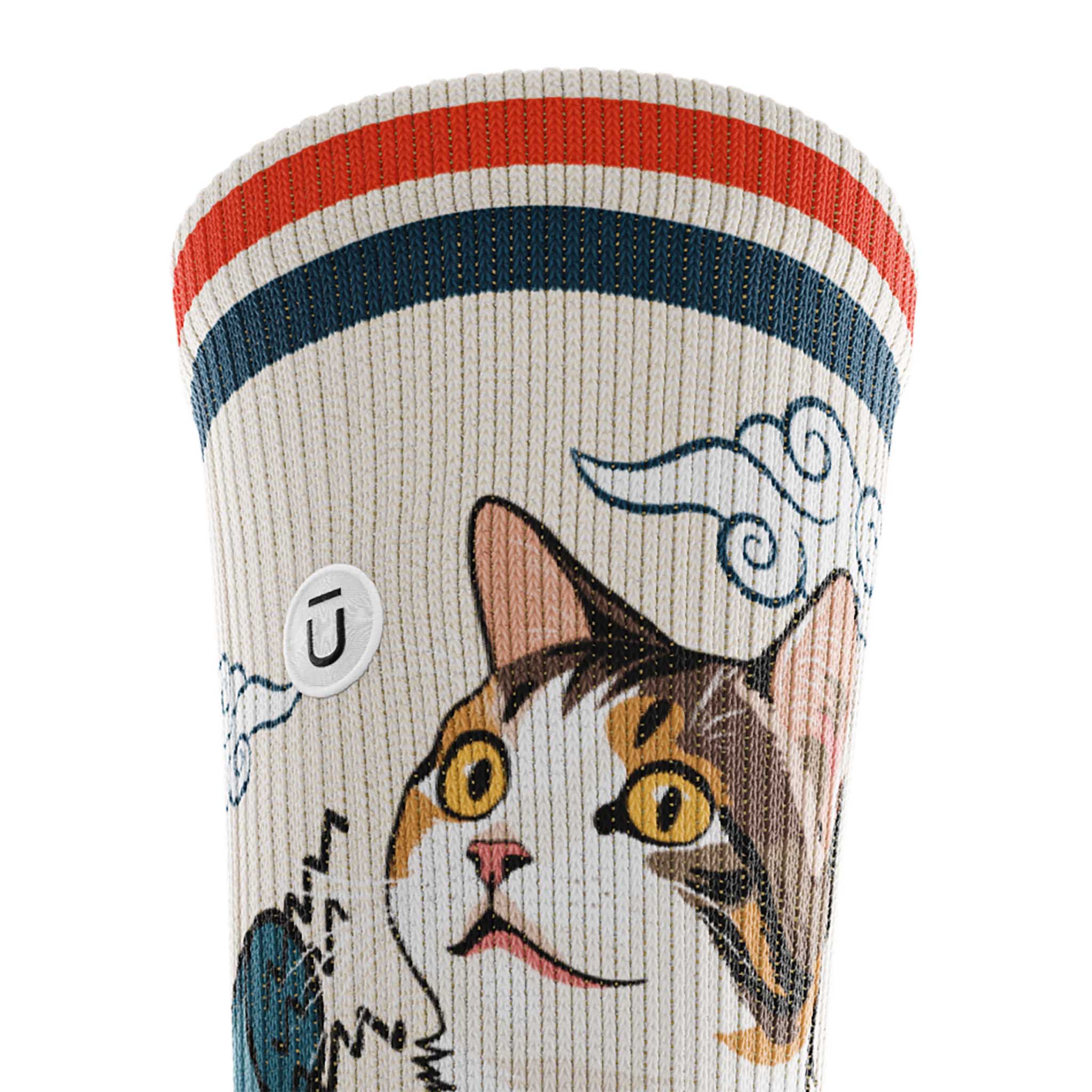 Outway Meow Crew Chaussette de course à pied unisexe - Image 6