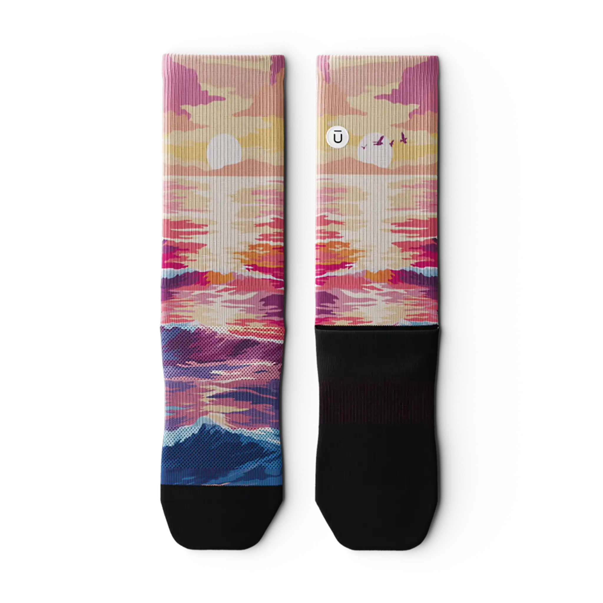 Outway Sunkissed Waves Crew Chaussette de course à pied unisexe - Image 2