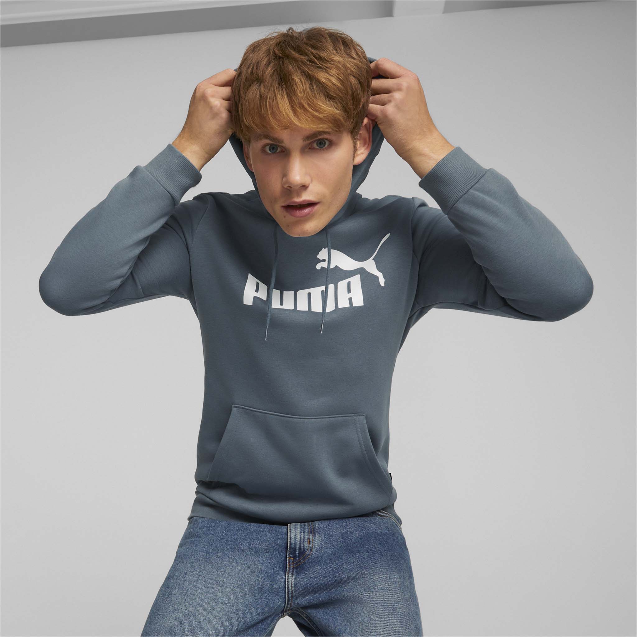 Puma Essential Big Logo Hoodie FL sweatshirt à capuchon molletonné pour homme - Image 18