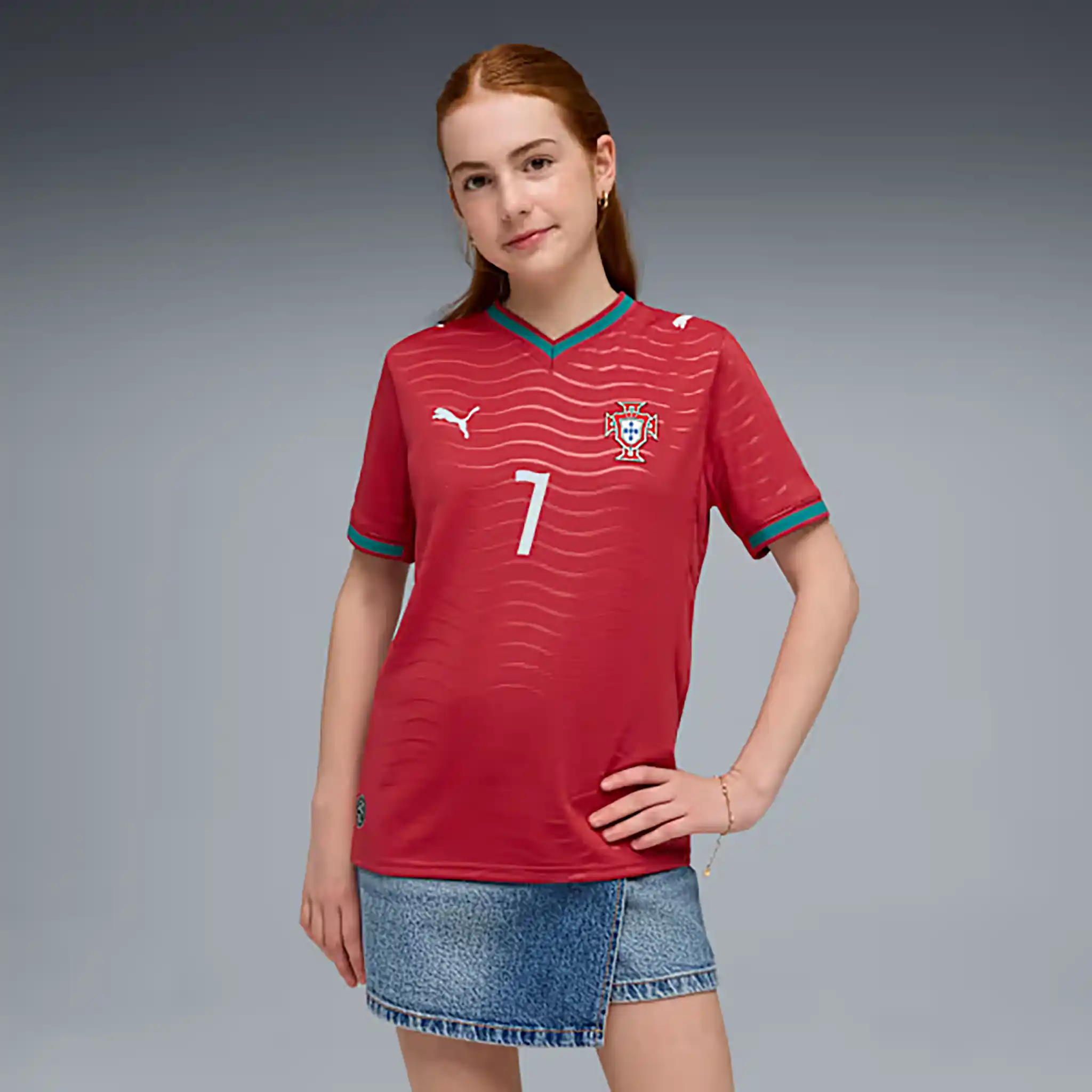 Maillot Portugal FPF domicile 2026 Cristiano Ronaldo PUMA enfant - Image 4