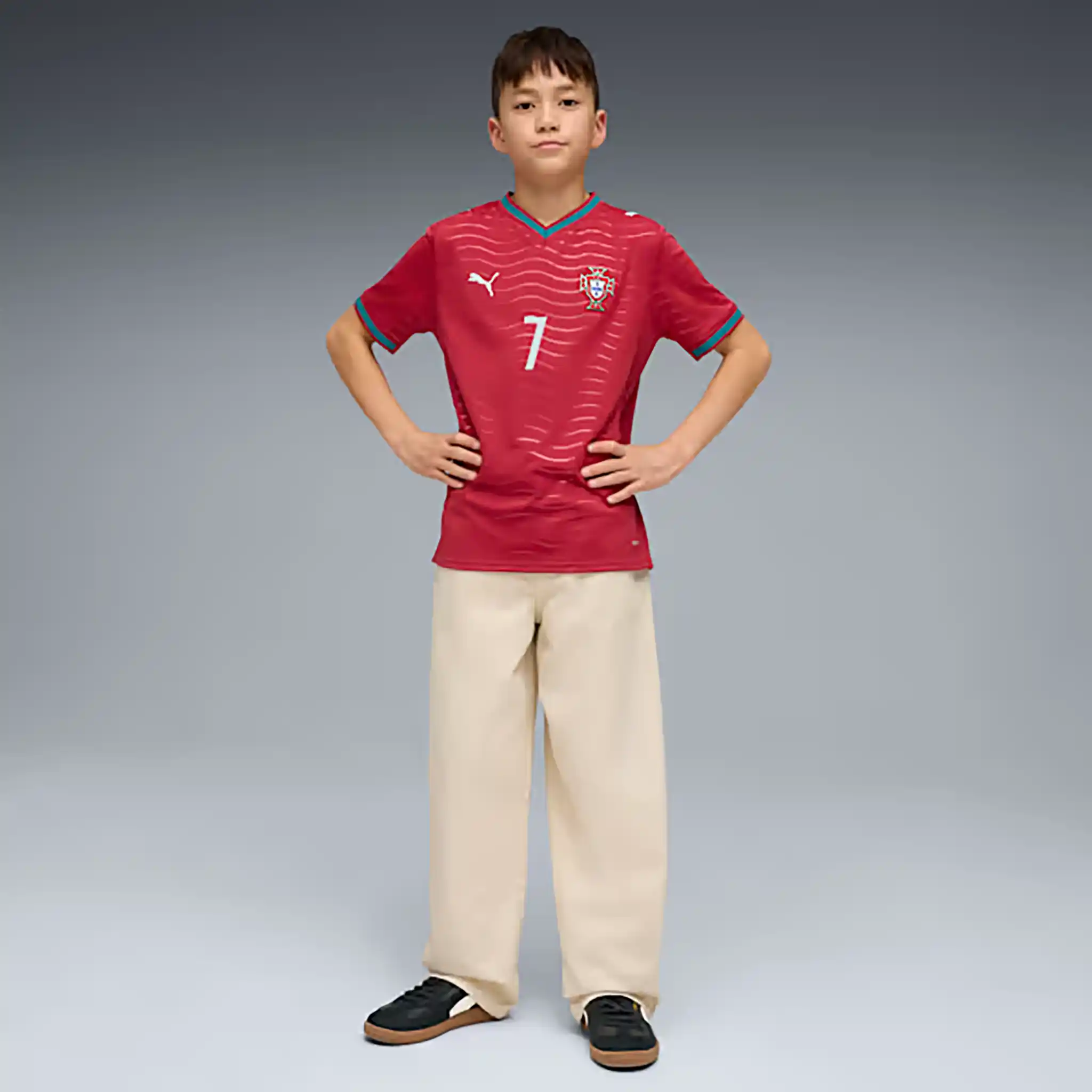 Maillot Portugal FPF domicile 2026 Cristiano Ronaldo PUMA enfant - Image 5