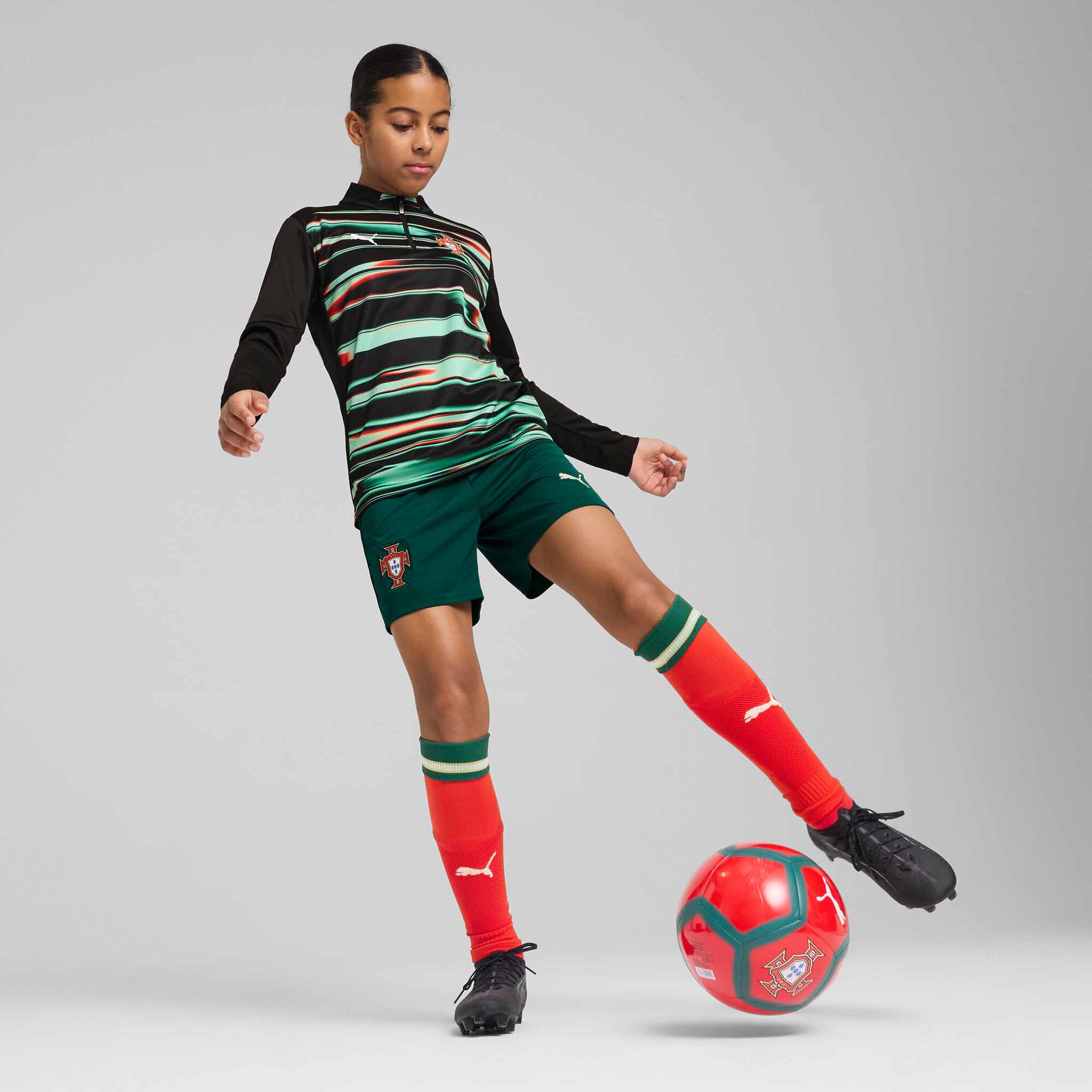 Puma Portugal FPF Pre-Match Chandail 1/4 Zip pour enfant - Image 4
