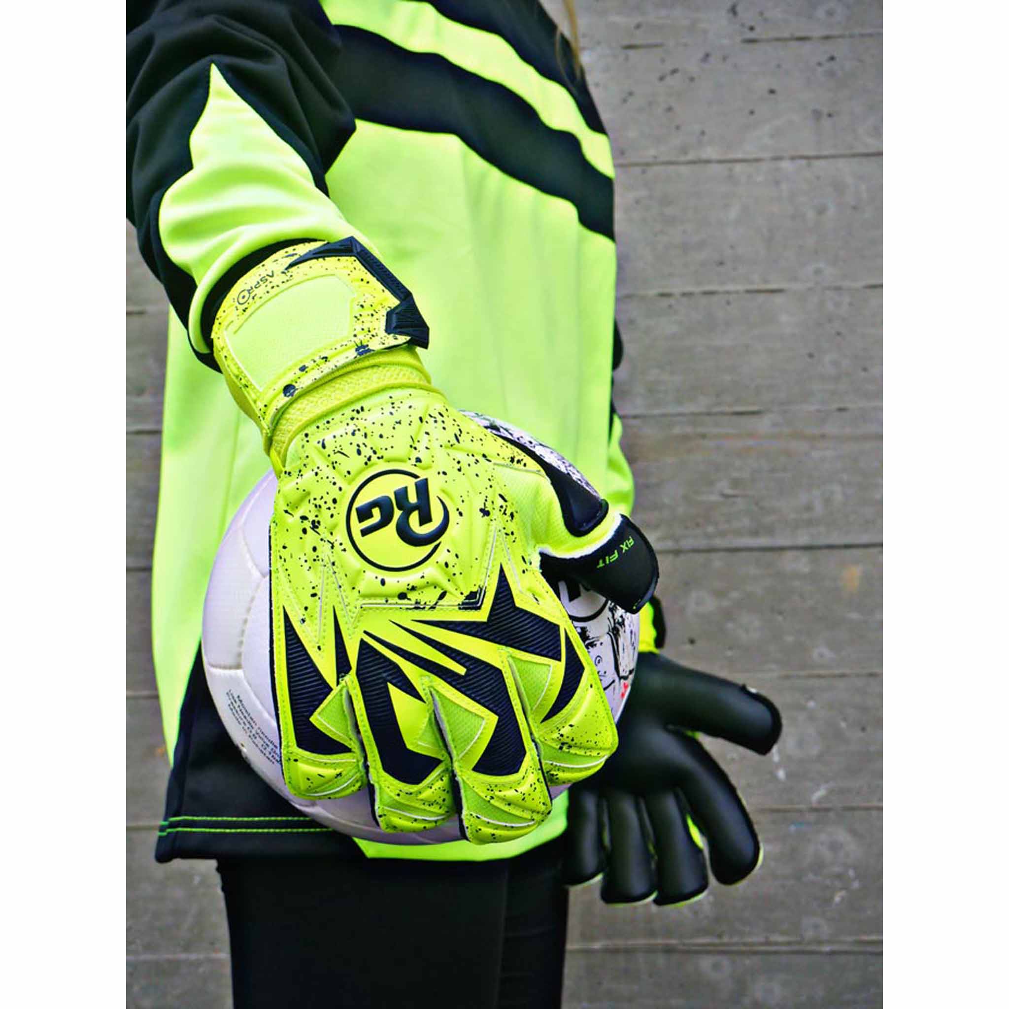 RG Aspro Fluo gants de gardien de but de soccer - Image 3