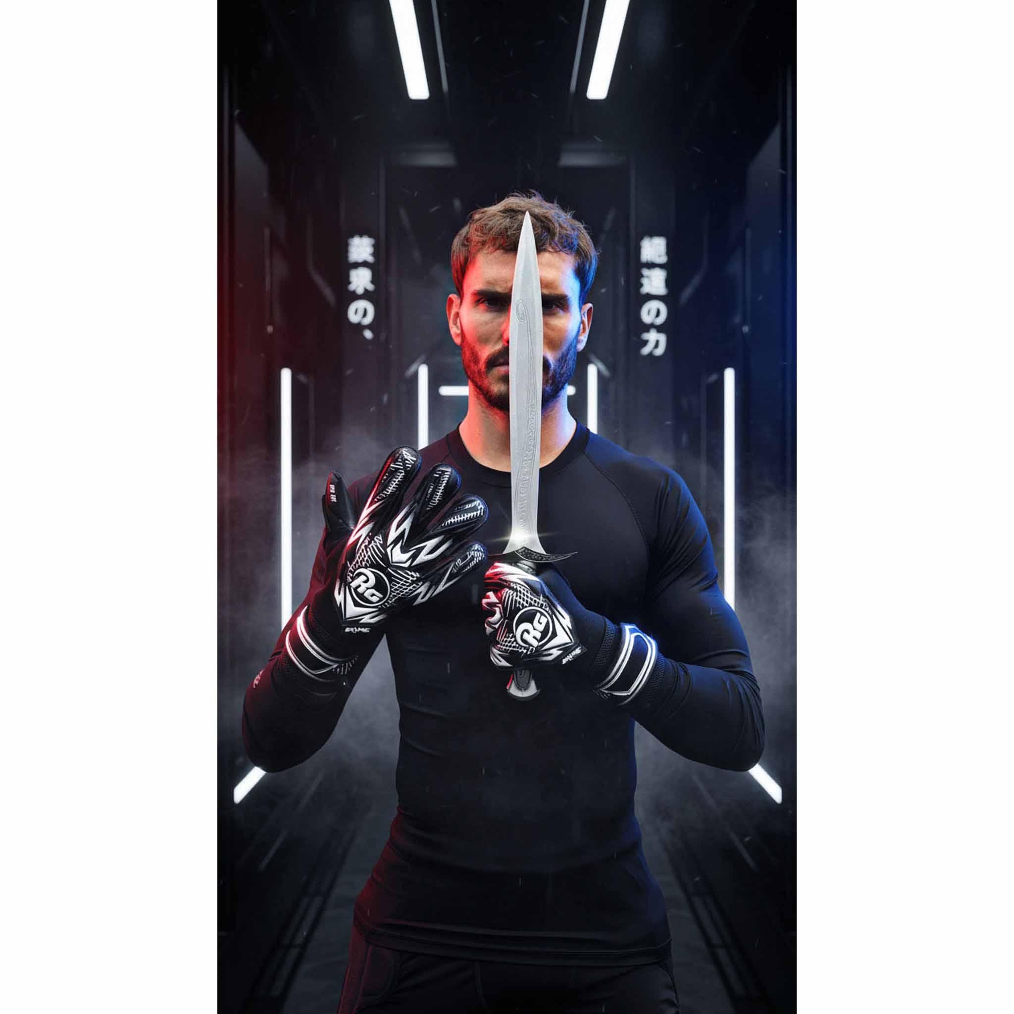 RG Goalkeeper Gloves Samurai Blackout CHR gants de gardien de but de soccer - Image 5