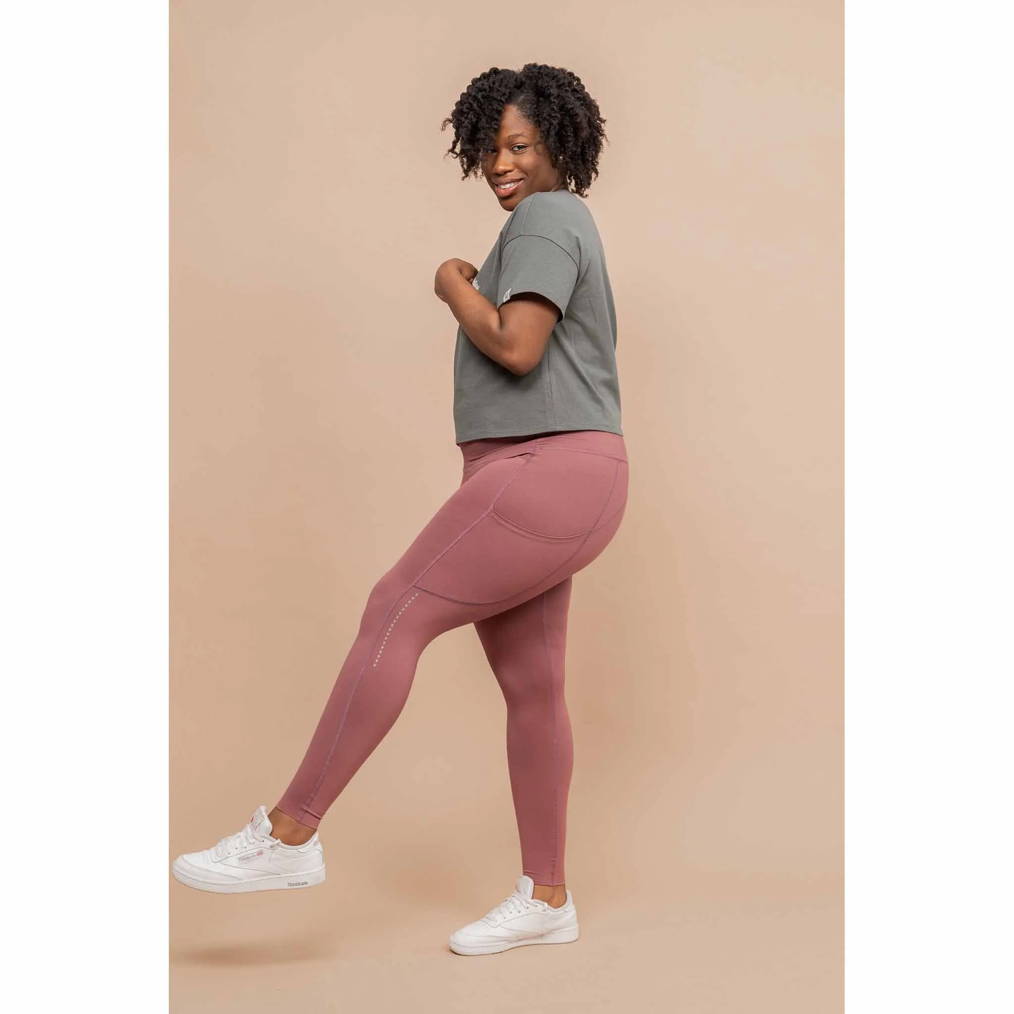 Rose Buddha leggings taille-haute de course a pied - Image 22