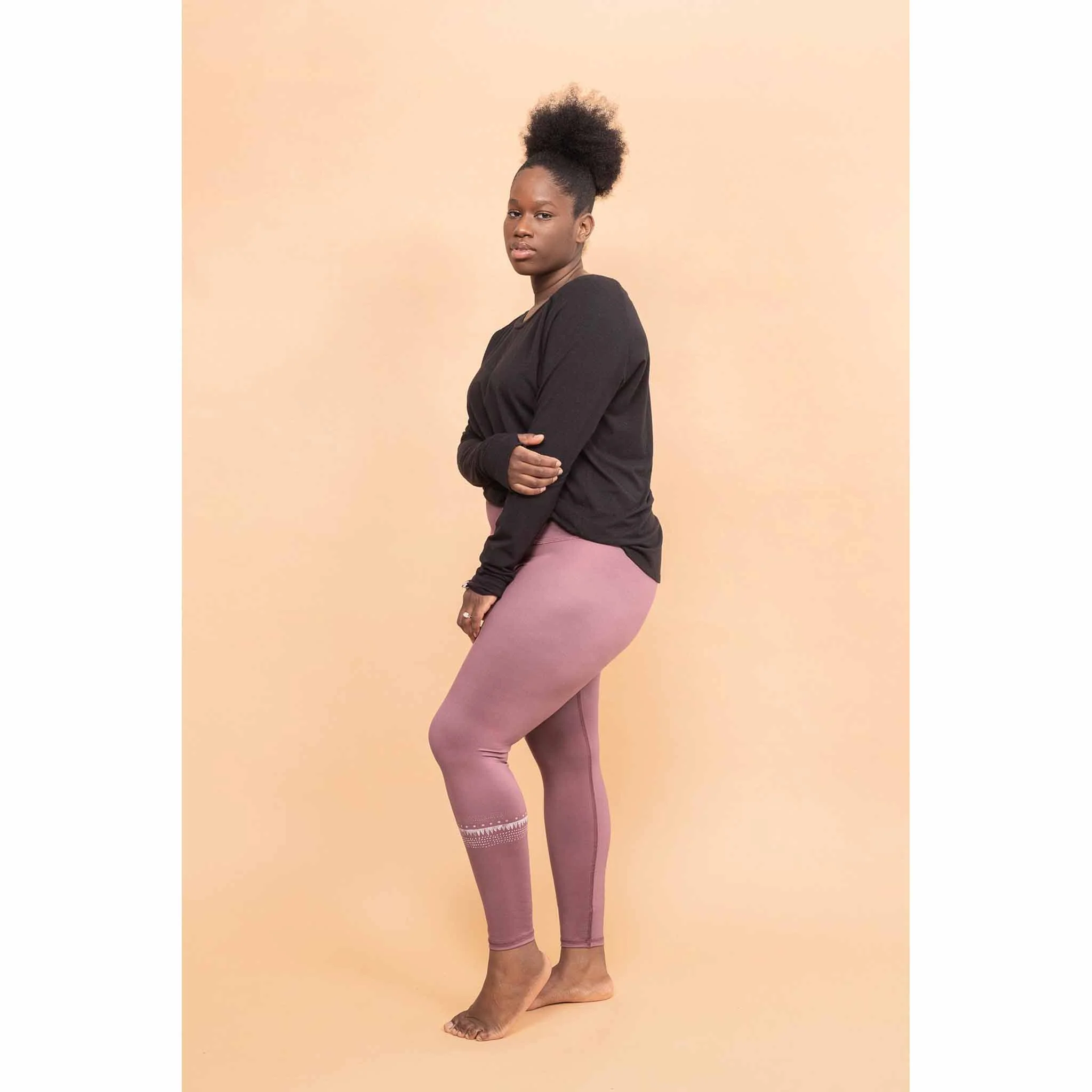 Rose Buddha legging de yoga hamsa fleuri - Image 8
