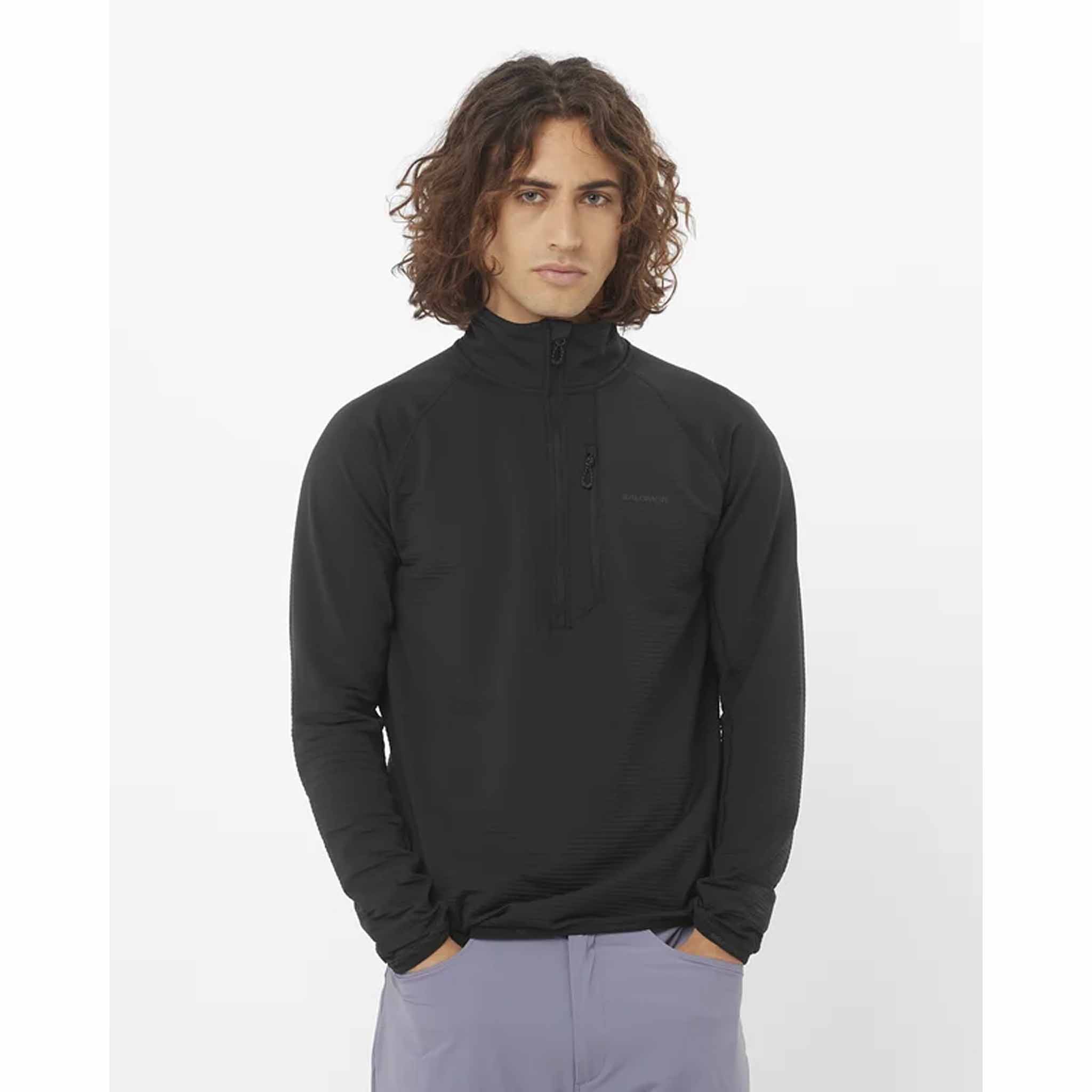 Salomon Essential Lightwarm Half Zip Midlayer chandail de course pour homme