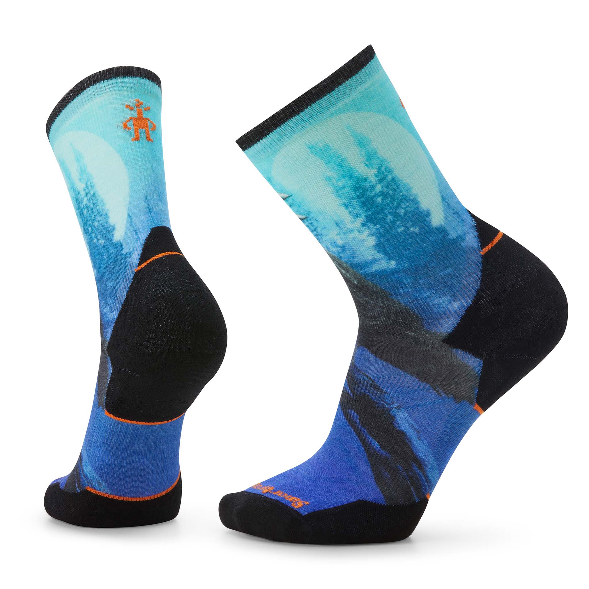 Smartwool Athlete Edition Run Raven Print Crew bas de course homme