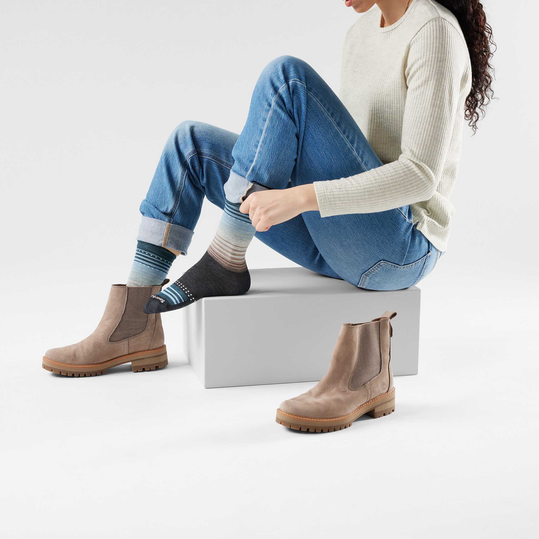 Smartwool chaussette rayée de tous les jours Stitch unisexe - Image 4