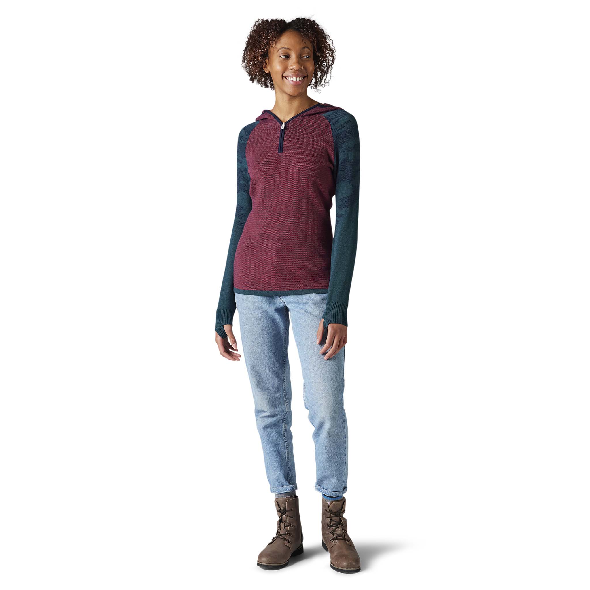 Smartwool Dacono Hoodie Sweater chandail à capuchon et demi-glissière pour femme - Image 2