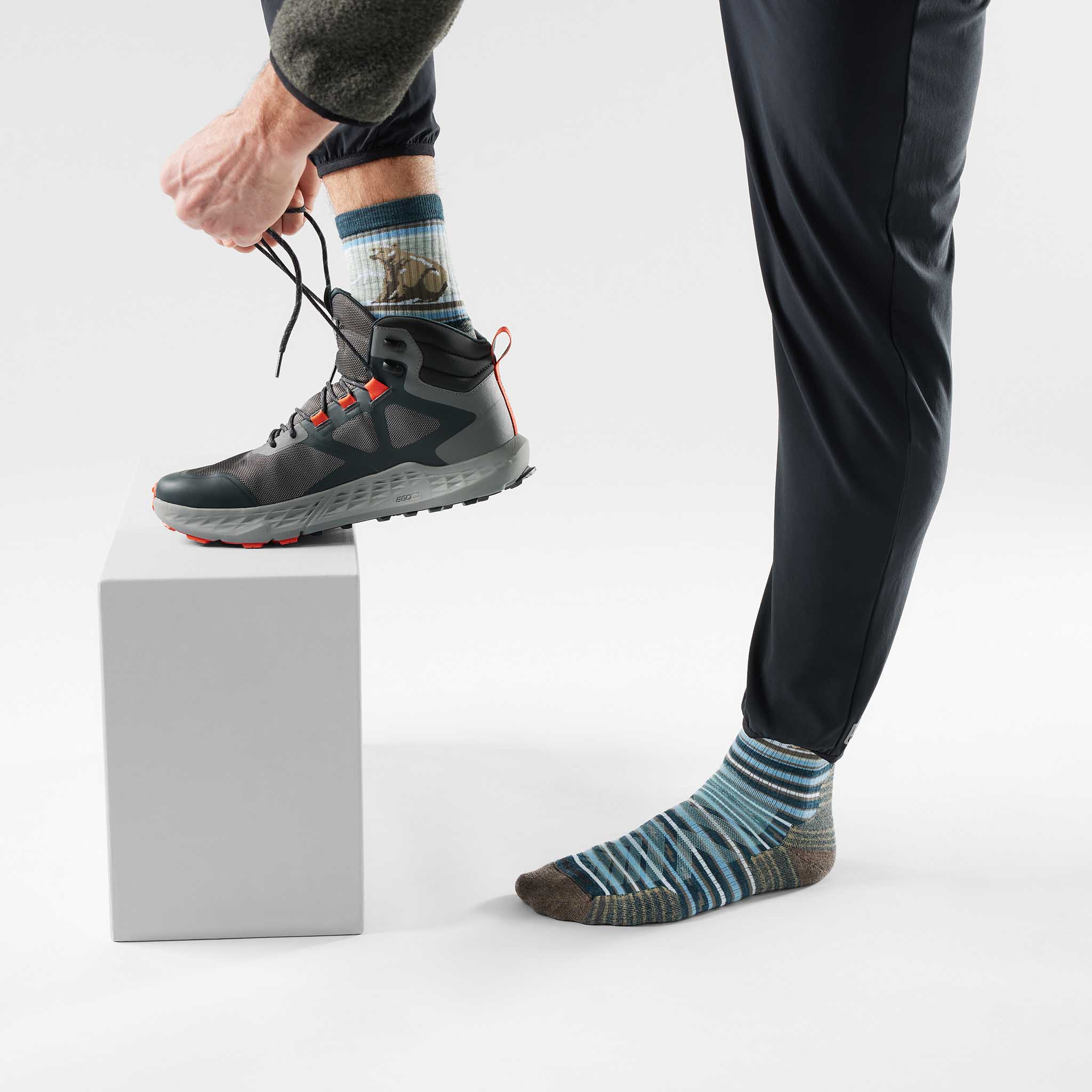 Smartwool mi-chaussette de randonnée rayée Bear pour homme - Image 4